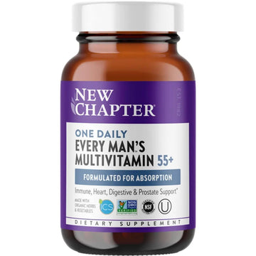 New Chapter Multivitamin for Men 50 Plus - Every Man's One Daily 55+ with Fermented Probiotics + Whole Foods + Astaxanthin New Chapter buy supplements canada