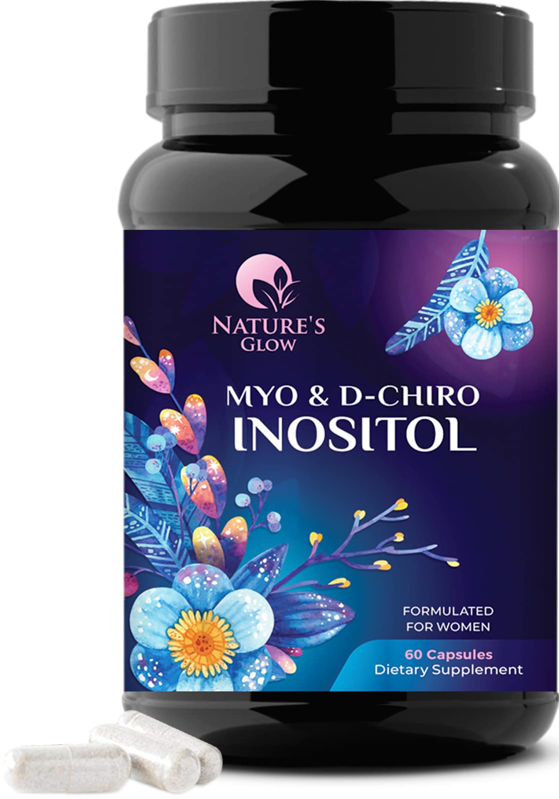 Myo-Inositol & D-Chiro Inositol Blend - 30 Day Supply, Premium 40:1 Ratio, Hormone Sup Nature's Glow buy supplements canada