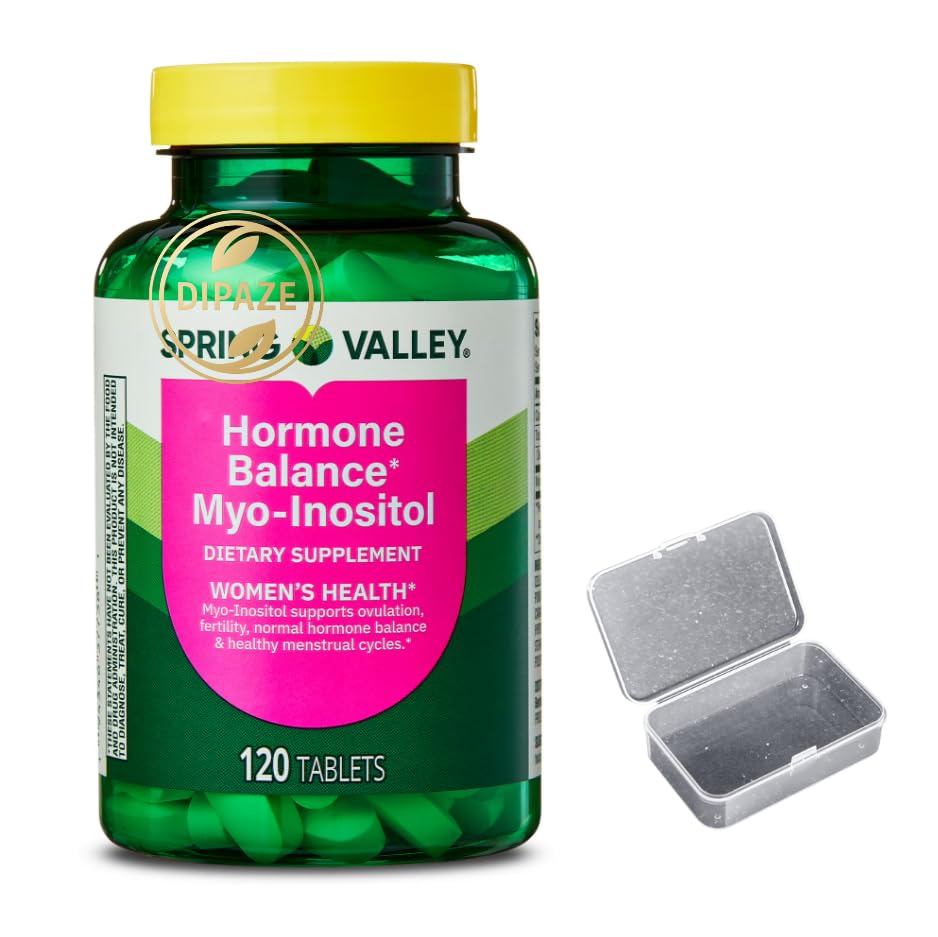 Spring Valley Hormone Balance Myo-Inositol 2000mg Dietary Supplement Tablets, 120 Count + Dipaze Gift (Container) Aus Healthcare buy supplements canada