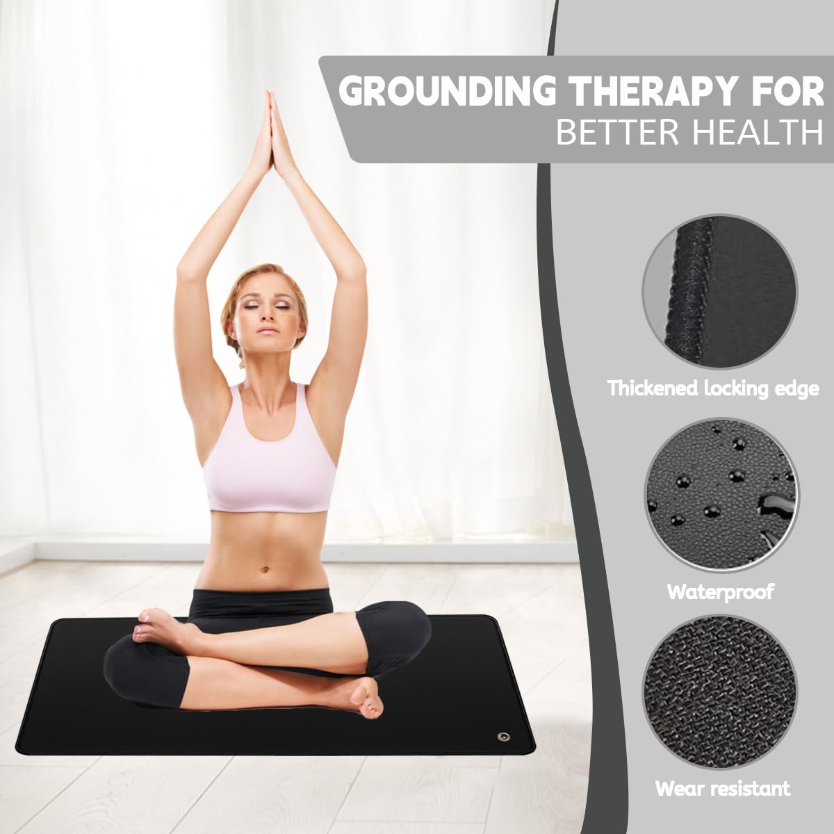LOYDBDT Grounding Mat,11.8x23.6inches,Grounding Mat with 15ft Grounding Cord LOYDBDT buy supplements canada
