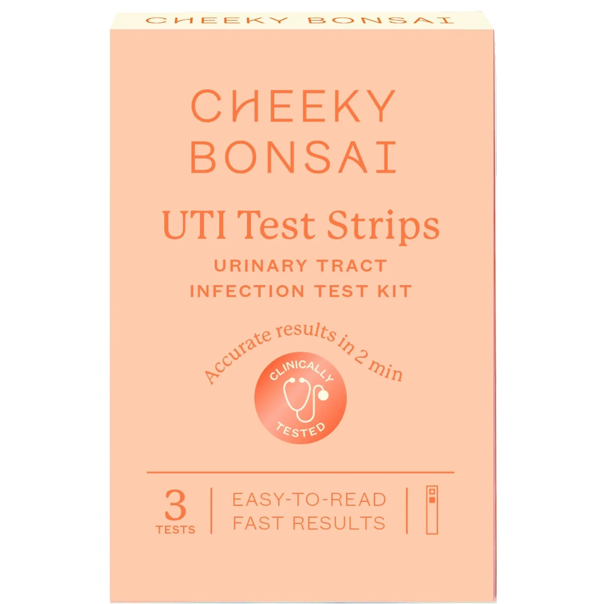 Cheeky Bonsai, Urinary Tract Infection (UTI) Test Strips, Accurate Results in 2 Minutes, Clinically Tested, Same Test Doctors Use, Easy to Read Results, 3 Count Cheeky Bonsai buy supplements canada
