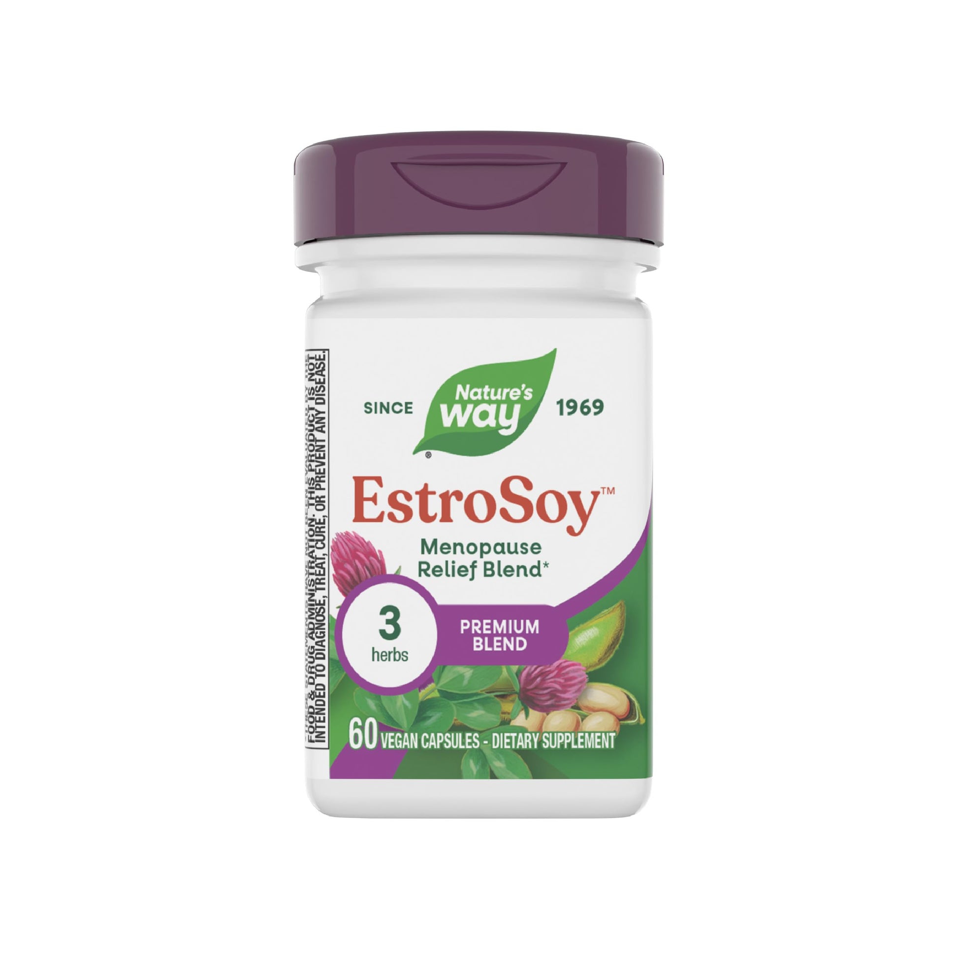 Nature's Way EstroSoy, Menopause Relief Blend*, Helps Relieve Menopausal Symptoms*, Black Cohosh, Fermented Soy Extracts, Red Clover, 60 Vegan Capsules (Packaging May Vary) Nature's Way buy supplements canada
