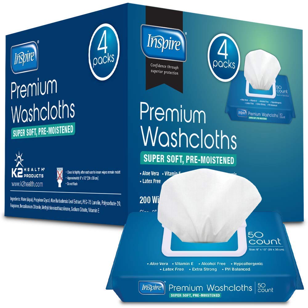 Inspire Adult Wet Wipes, Adult Wash Cloths, Adult Wipes for Incontinence Inspire buy supplements canada