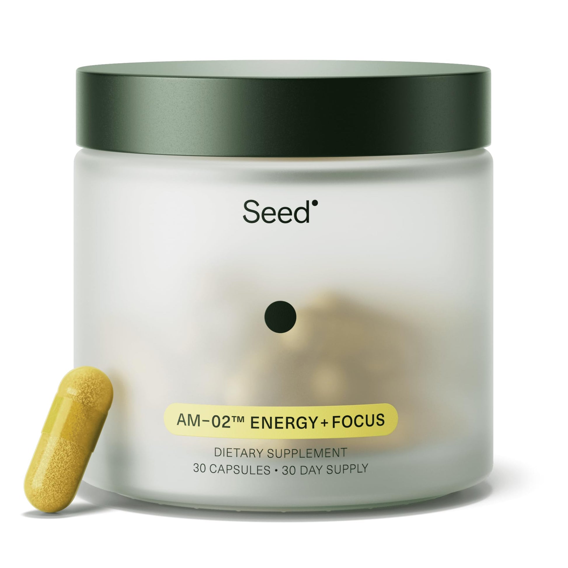 Seed AM-02 Energy + Focus - Daily Nootropic Supplement for Women & Men - Fast-Acting & Sustained Energy for Up to 6 Hours - Caffeine-Free Vegan & Shelf-Stable - 30 Capsules (30-Day Supply) Visit the Seed Store buy supplements canada