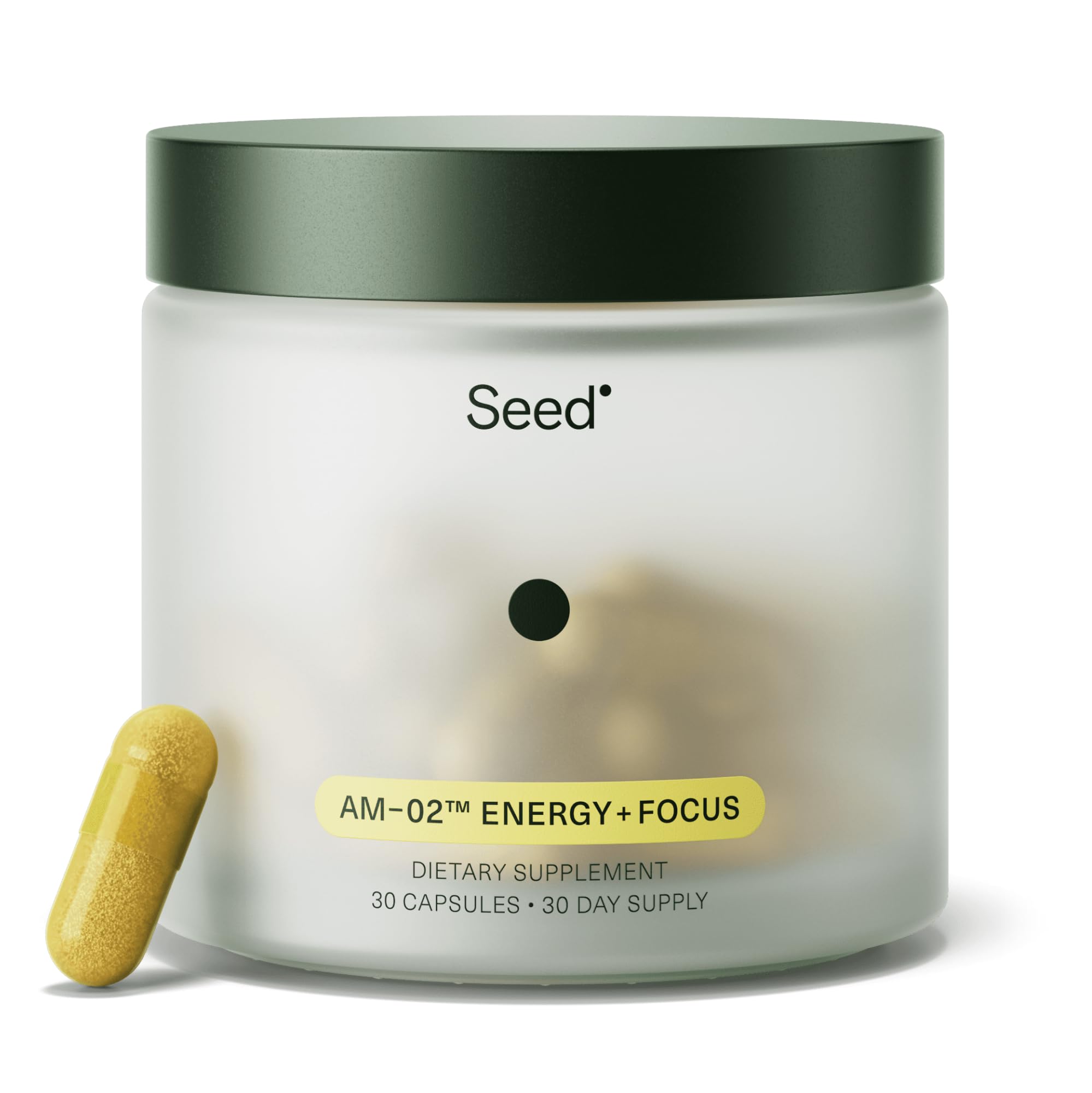 Seed AM-02 Energy + Focus - Daily Nootropic Supplement for Women & Men - Fast-Acting & Sustained Energy for Up to 6 Hours - Caffeine-Free Vegan & Shelf-Stable - 30 Capsules (30-Day Supply) Visit the Seed Store buy supplements canada