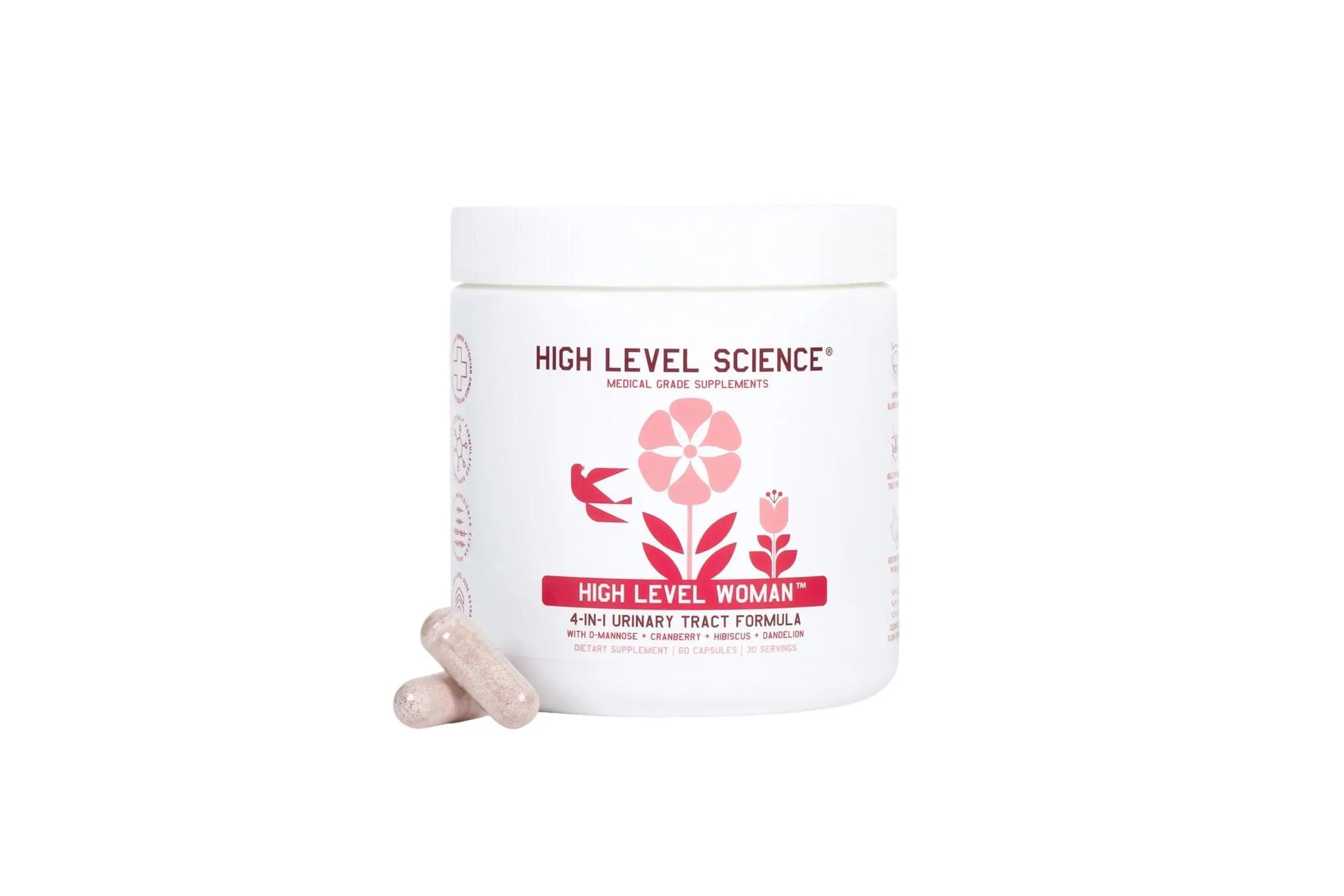 High Level D-Mannose 1000mg, Urinary Tract & Bladder Health Support, D Mannose Supplements for Women, Cranberry, Hibiscus & Dandelion, Utri Cleanse, 60 Capsules, Vegetarian, Gluten Free High Level buy supplements canada