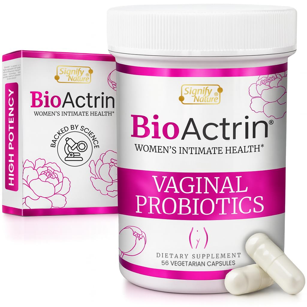 SIGNIFY NATURE Bioactrin Vaginal Probiotics for Women - Bacterial Vaginosis & Yeast Infection Treatment - BV Probiotic - pH Vaginitis Support-28 Pills SIGNIFY NATURE buy supplements canada