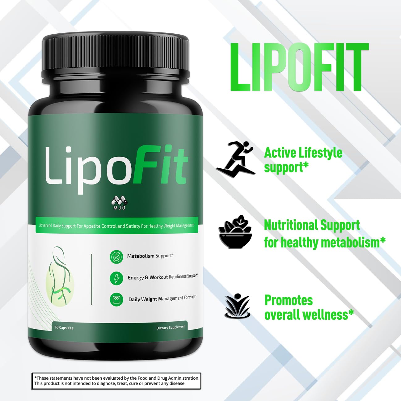 Lipo Fit Capsules, Official Lipo Fit Pills with All Natural Ingredients, Advanced Overall Health and Wellness Vitamin Supplement Formula for Maximum Strength Multivitamin Support (60 Capsules) MJO buy supplements canada
