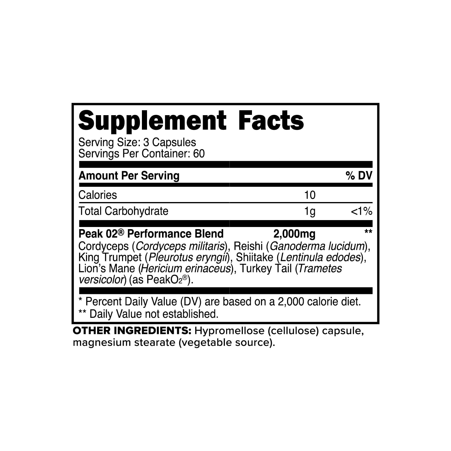 Primaforce Peak O2 Performance Mushroom Powered Oxygen Absorption Booster (180 Capsules) (2,000 mg Per Serving, 60 Servings) - Athletic Performance Supplement, Ultimate Mushroom Blend Primaforce buy supplements canada