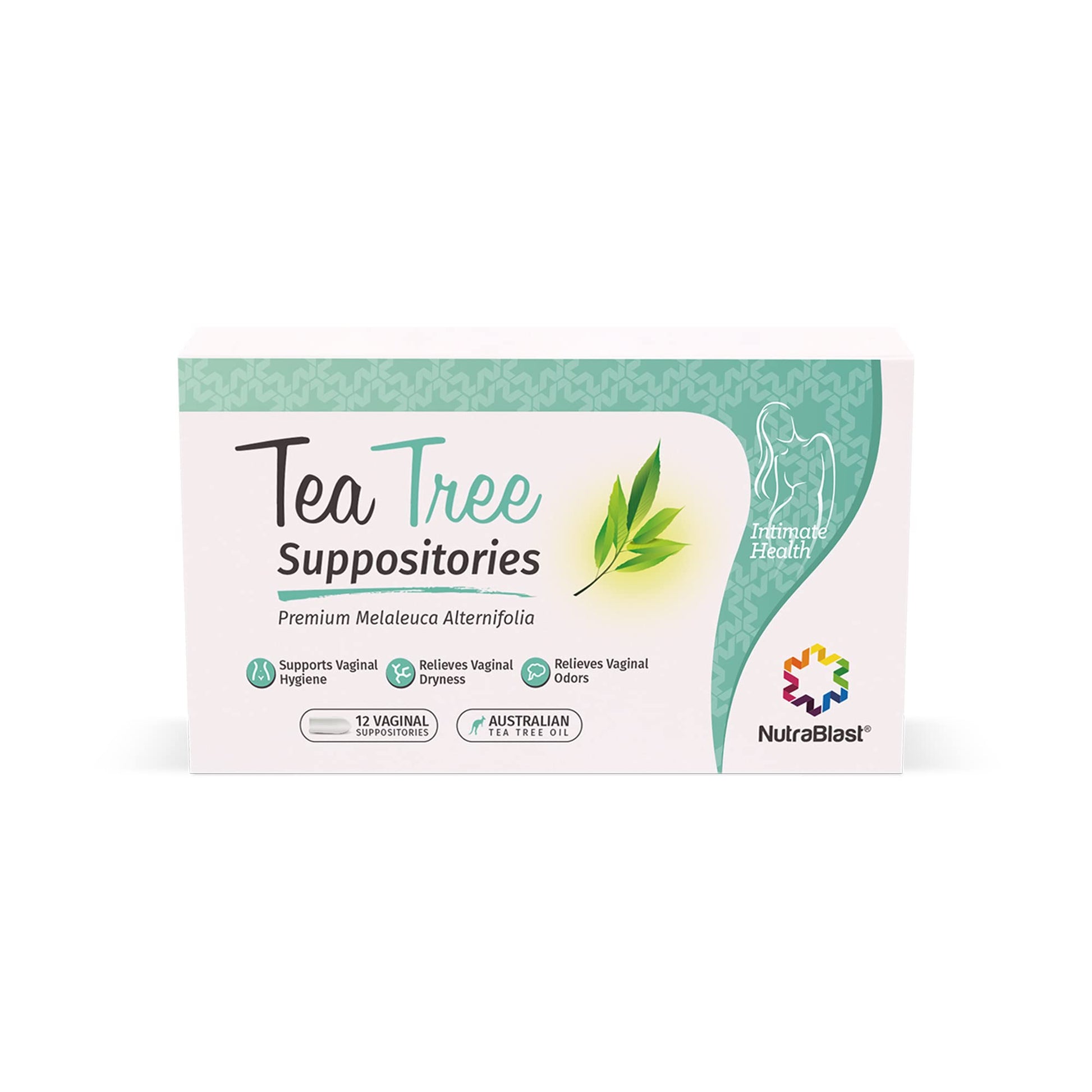 NutraBlast Tea Tree Oil Suppositories (12 Count) | All Natural Intimate Deodorant for Women NutraBlast buy supplements canada