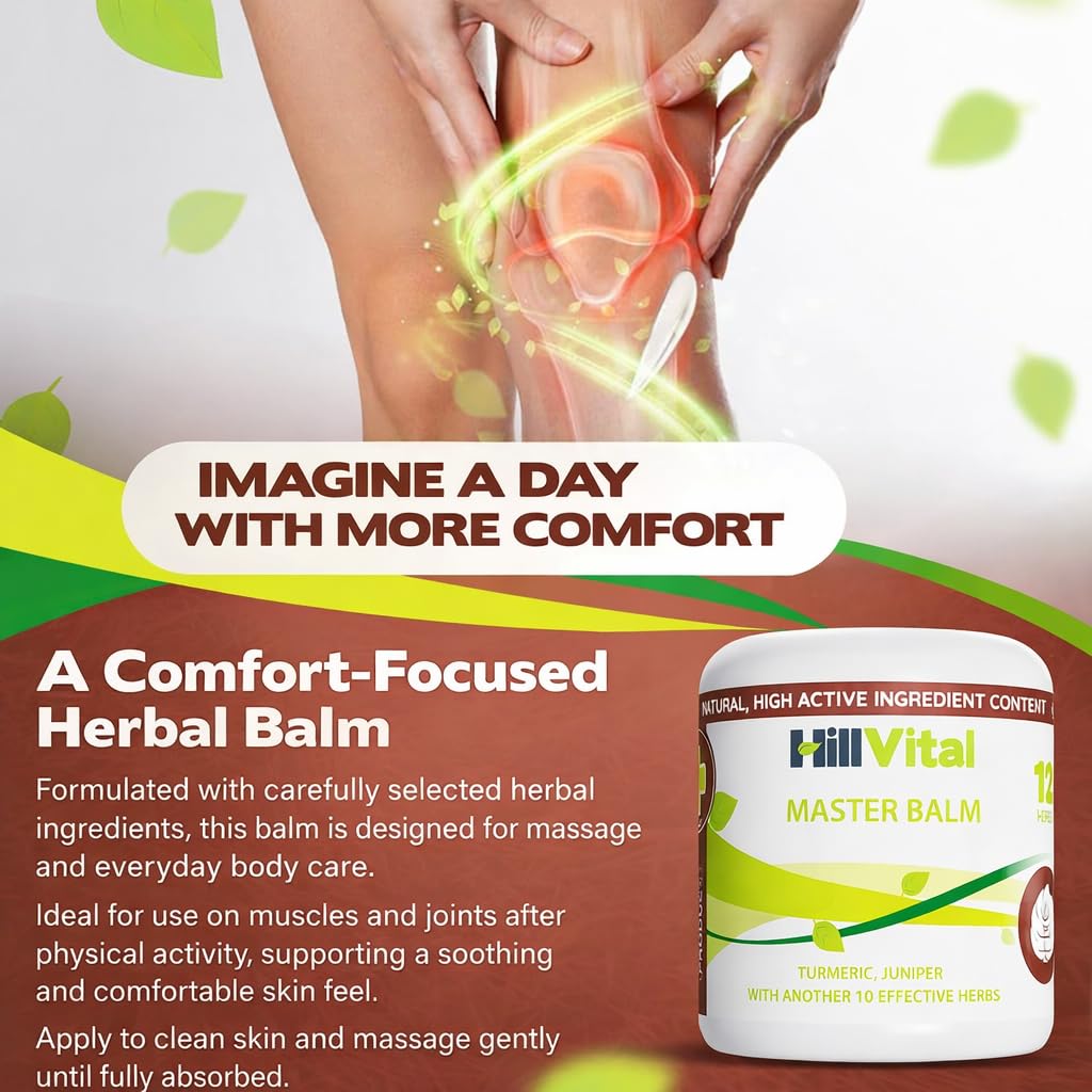 HillVital Herbal Joint Care Balm – Soothing Arnica & Turmeric Blend for Muscles & Joints – Lightweight Herbal Cooling Gel with Mint & Rosemary – Fast-Absorbing Natural Topical Cream Hill Vital Natural Solutions buy supplements canada