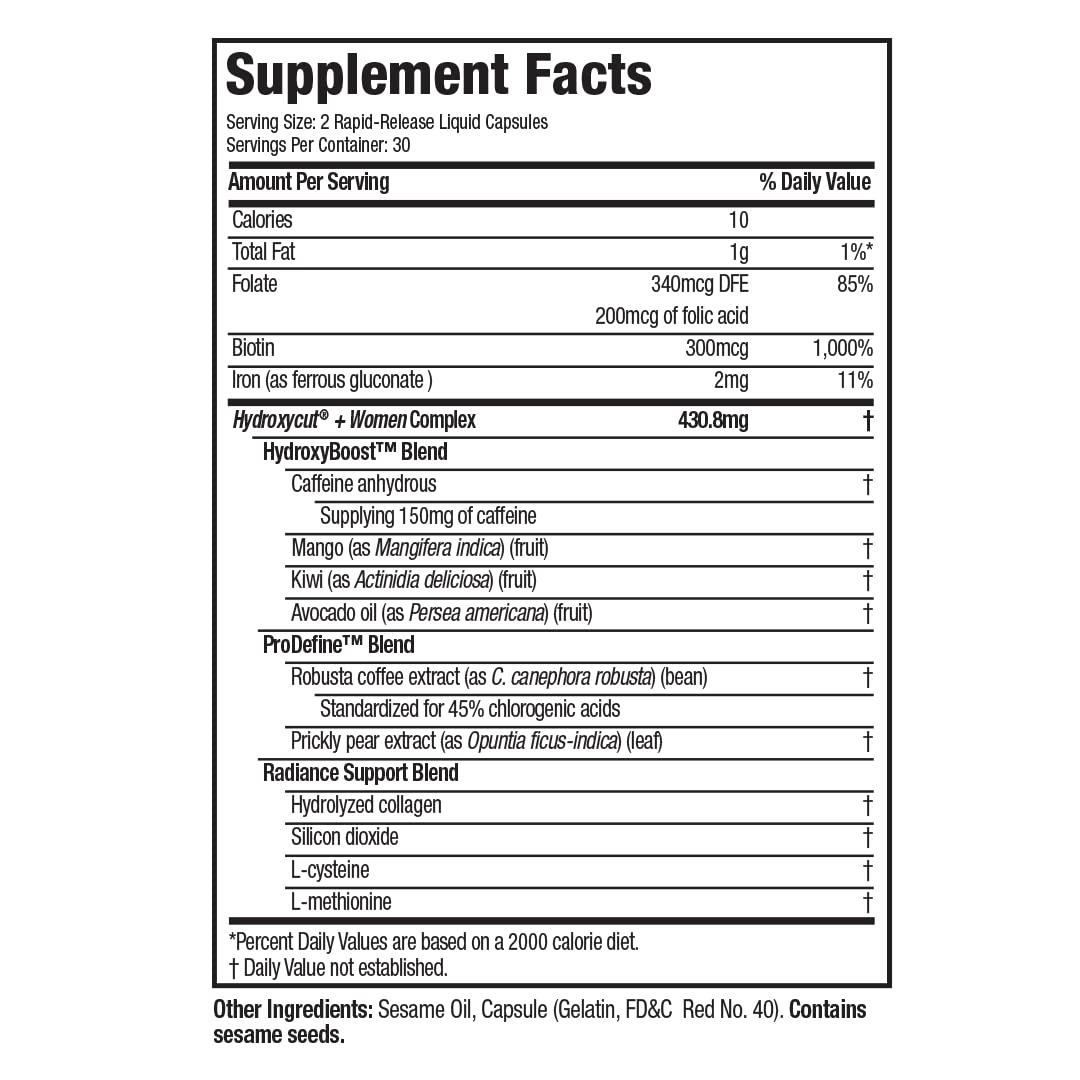 Hydroxycut + Women Pills with Biotin & Collagen | Hair Nails and Skin Vitamins | Iron Supplement Hydroxycut buy supplements canada
