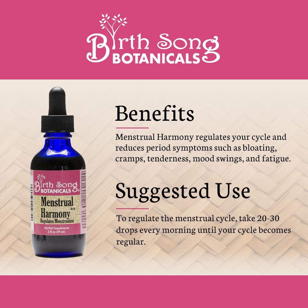 Birth Song Botanicals Menstrual Harmony Tincture, Herbal Period Symptom Support Birth Song Botanicals buy supplements canada