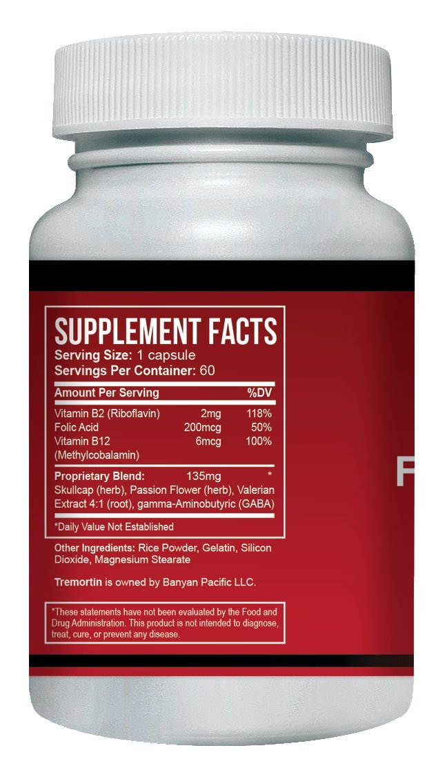 Tremortin – Natural Essential Tremor Herbal Supplement - Offers Relief for Shaky Hands, Arm, Leg and Voice Tremors (60 Capsules) Tremortin buy supplements canada