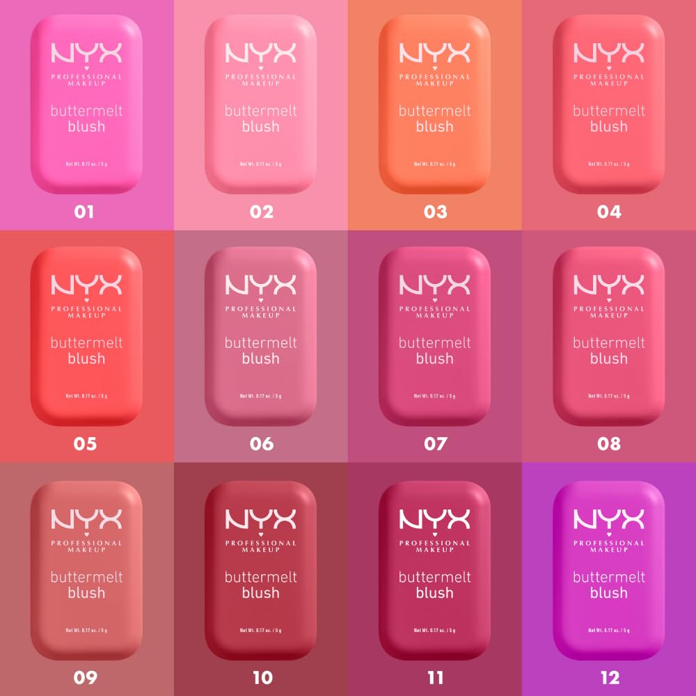 NYX PROFESSIONAL MAKEUP Buttermelt Powder Blush, Fade and Transfer-Resistant Blush, Up to 12HR Make Up Wear, Vegan Formula - For The Butta NYX PROFESSIONAL MAKEUP buy supplements canada