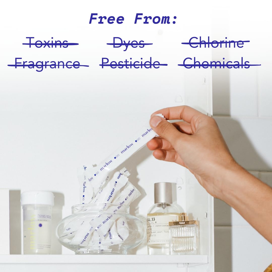 Award Winning 100% Organic Cotton Easy Glide Tampons with Compact Plant Based Applicator MARLOW buy supplements canada