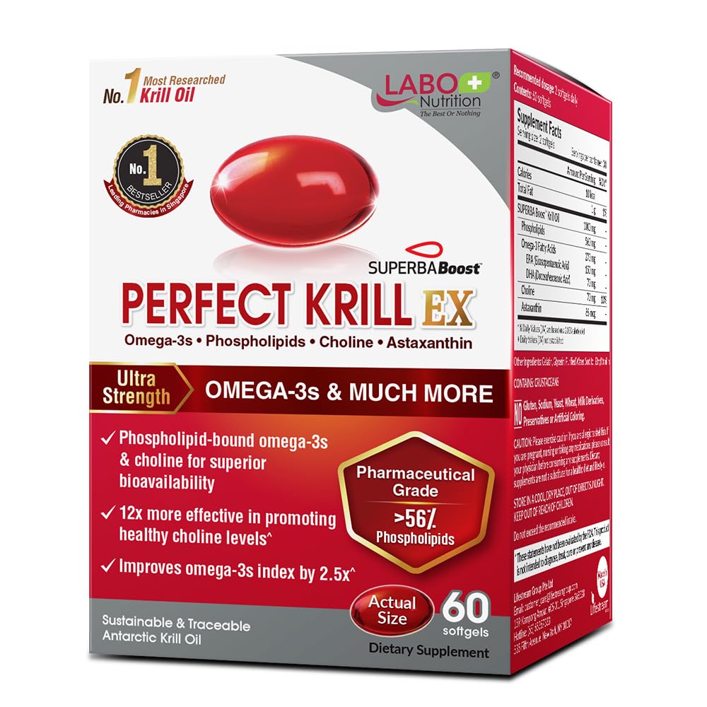 LABO Nutrition Perfect Krill EX, The Purest Ultra Strength Antarctic Krill Oil, Highest Phosph LABO Nutrition buy supplements canada