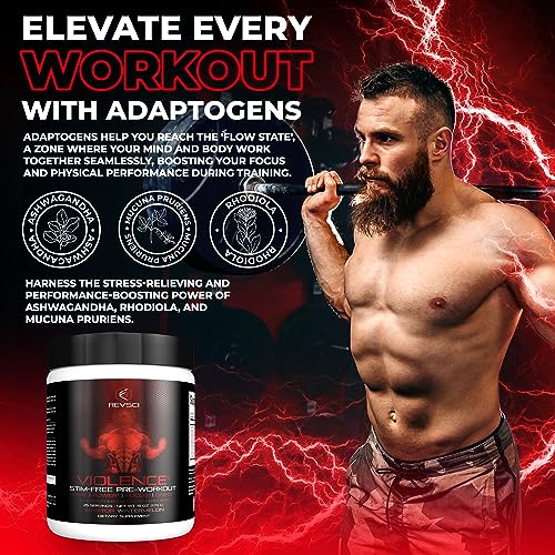 VIOLENCE Stim Free Pre Workout Powder by REVSCI, Precision Dosed Non Stim Preworkout Revolution Science buy supplements canada
