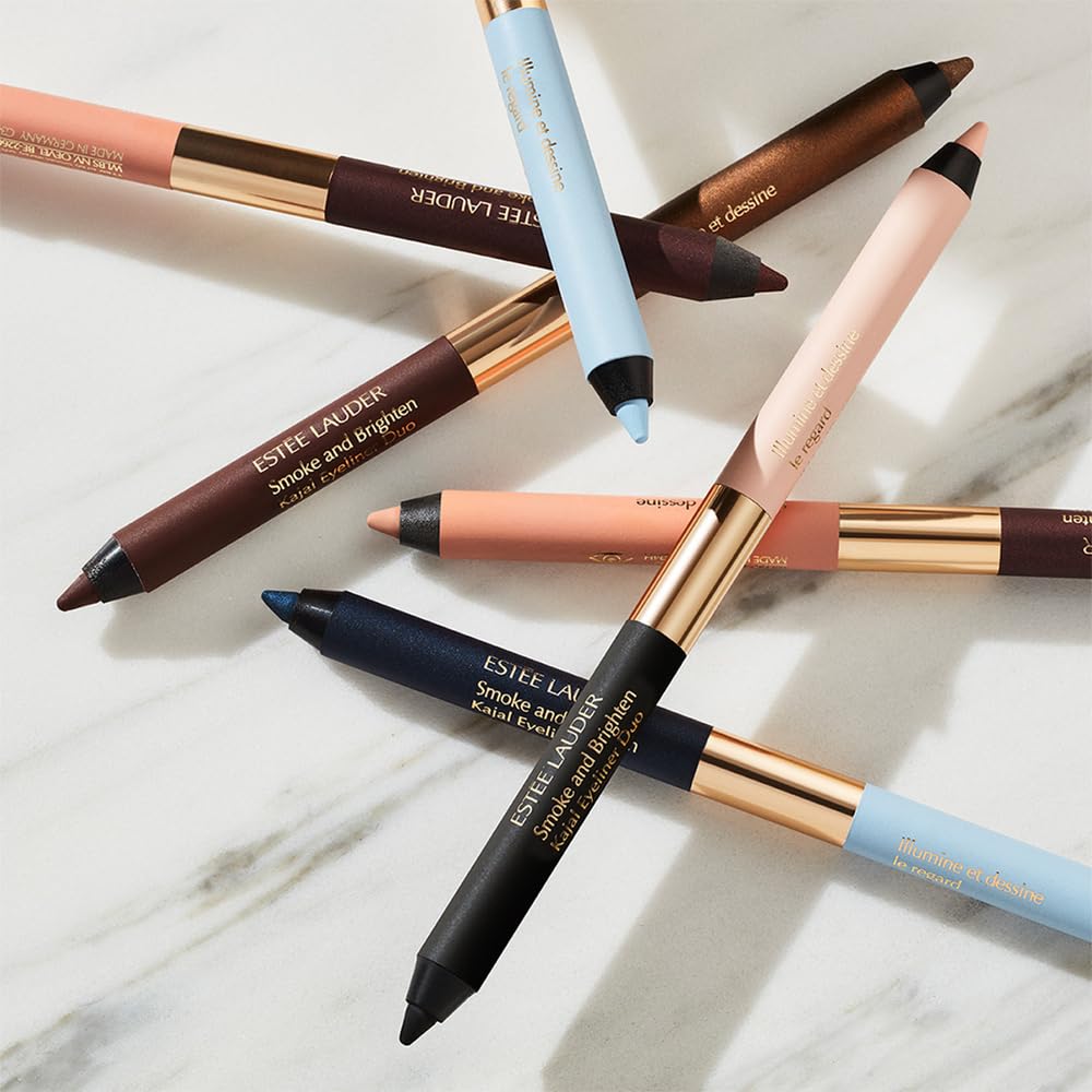 Estée Lauder Smoke and Brighten Long-Lasting Waterproof Kajal Eyeliner Pencil Duo, 0.03 Ounce, Dark Chocoloate/Rich Bronze Estée Lauder buy supplements canada
