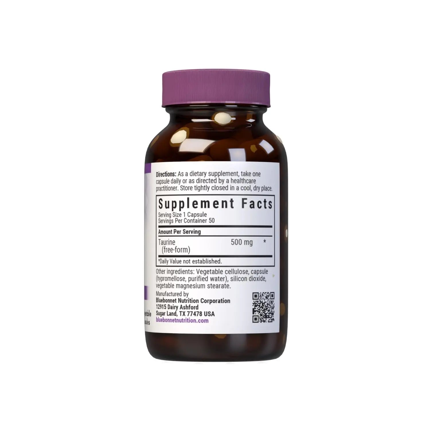 Bluebonnet Taurine 500 mg Vitamin Capsules, 50 Count BlueBonnet buy supplements canada