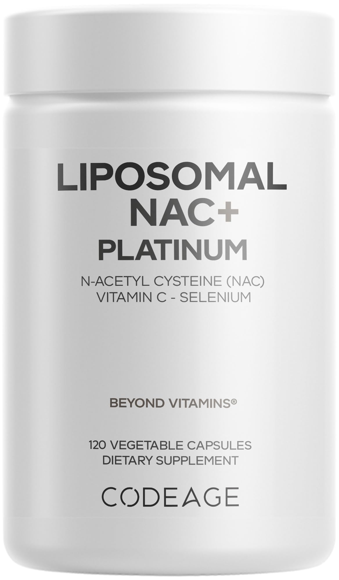 Codeage Liposomal NAC+ Platinum - N-Acetyl L-Cysteine, Vitamin C, Alpha Lipoic Acid, Selenium - 2-Month Supply - Helix Liposomal Delivery - Phospholipid - Non-GMO NAC Dietary Supplement - 120 Capsules Codeage buy supplements canada