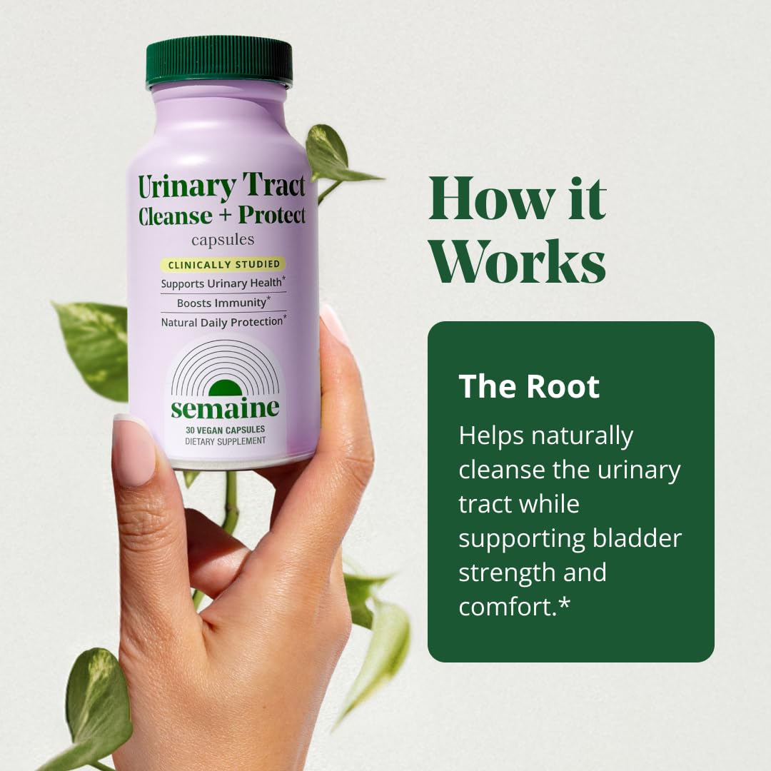 Semaine Urinary Tract Cleanse & Protect – 30 ct, Bladder Support Supplement for Women, Flushes Urinary Tract. Combines Cranberry Proanthocyanidins with Hibiscus. Semaine buy supplements canada