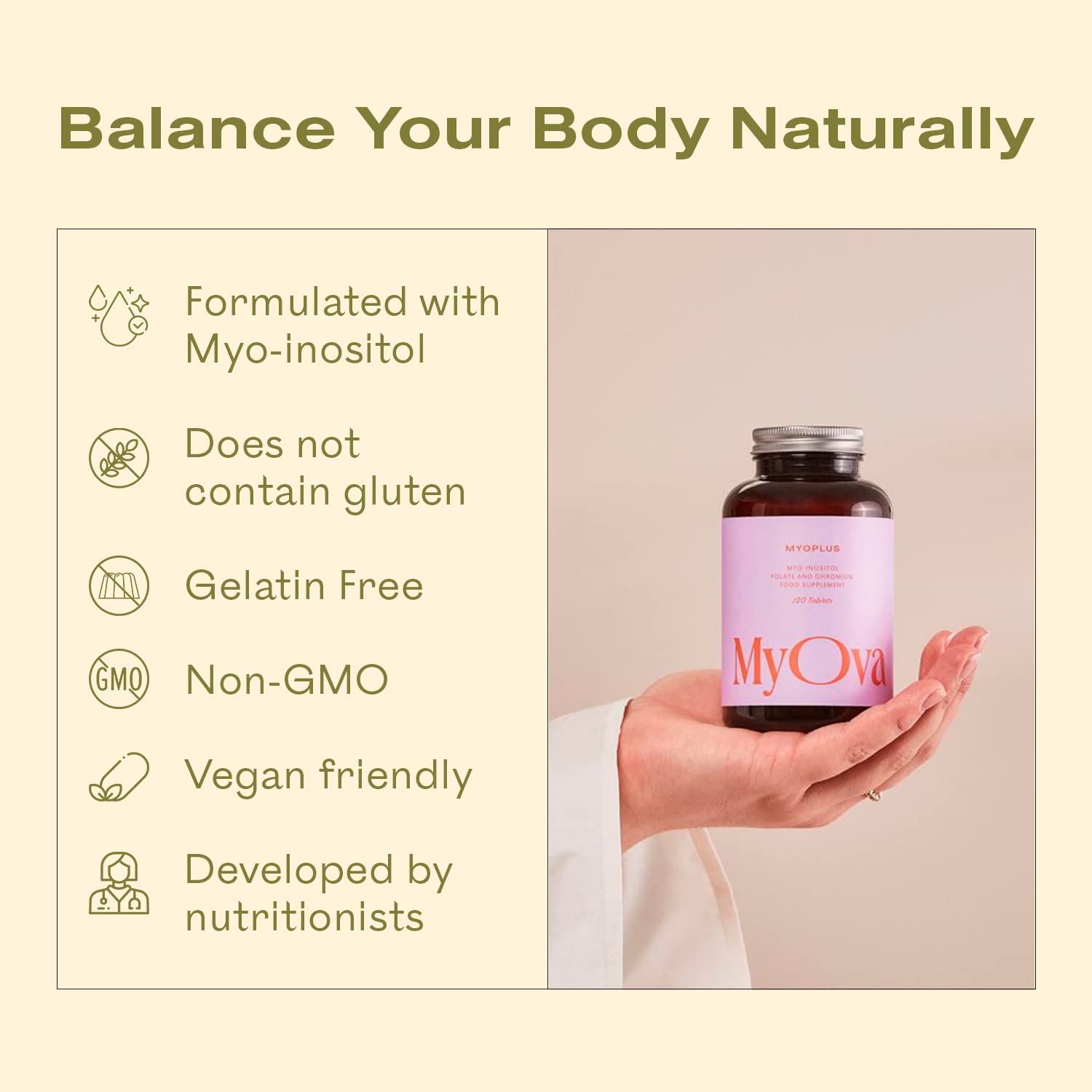 3 Pack of MyOva Myoplus - Natural Female Support Supplement for PCOS - 4000mg Myo MyOva buy supplements canada