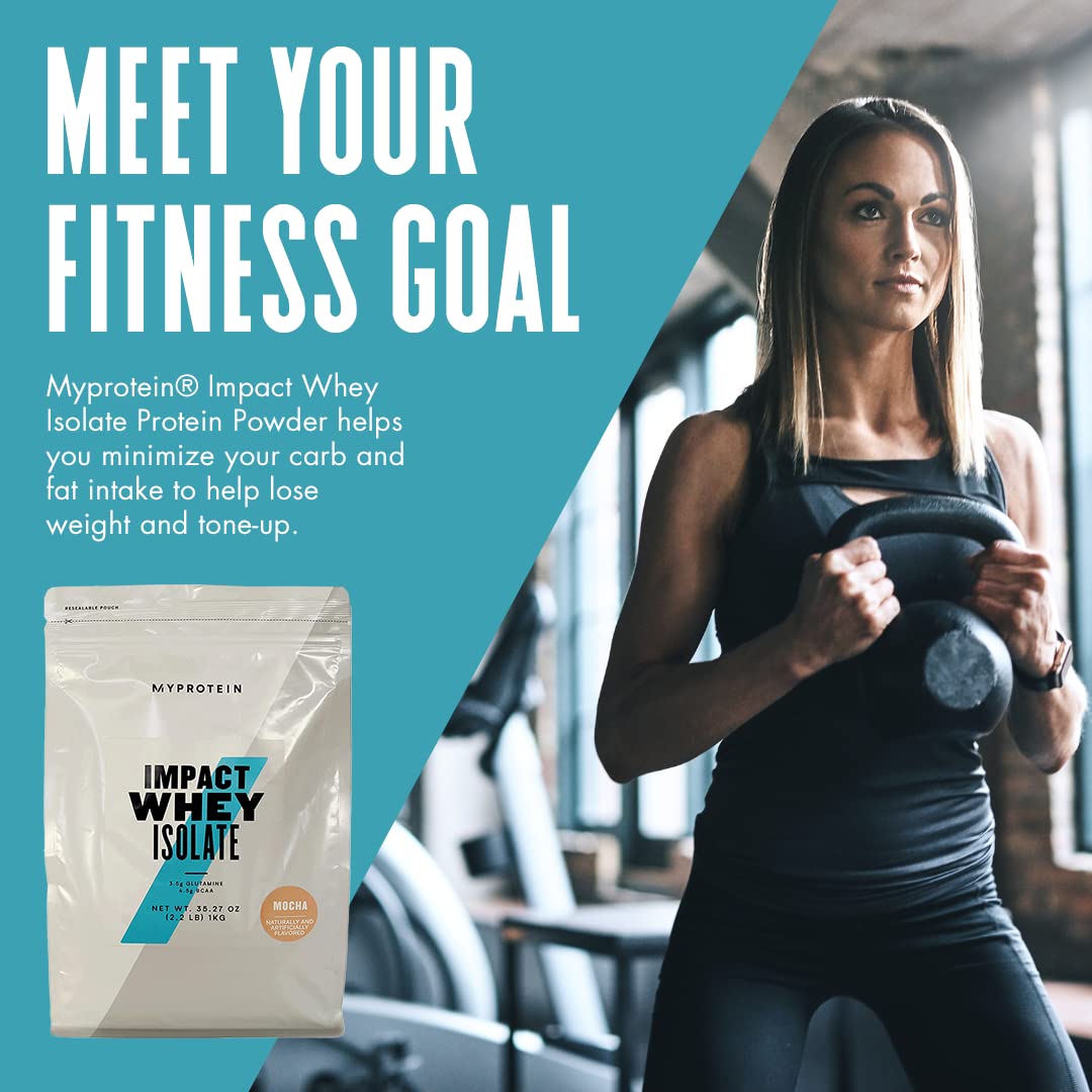 Myprotein Impact Whey Isolate - Mocha, 2.2 Lbs (40 Servings) Myprotein buy supplements canada