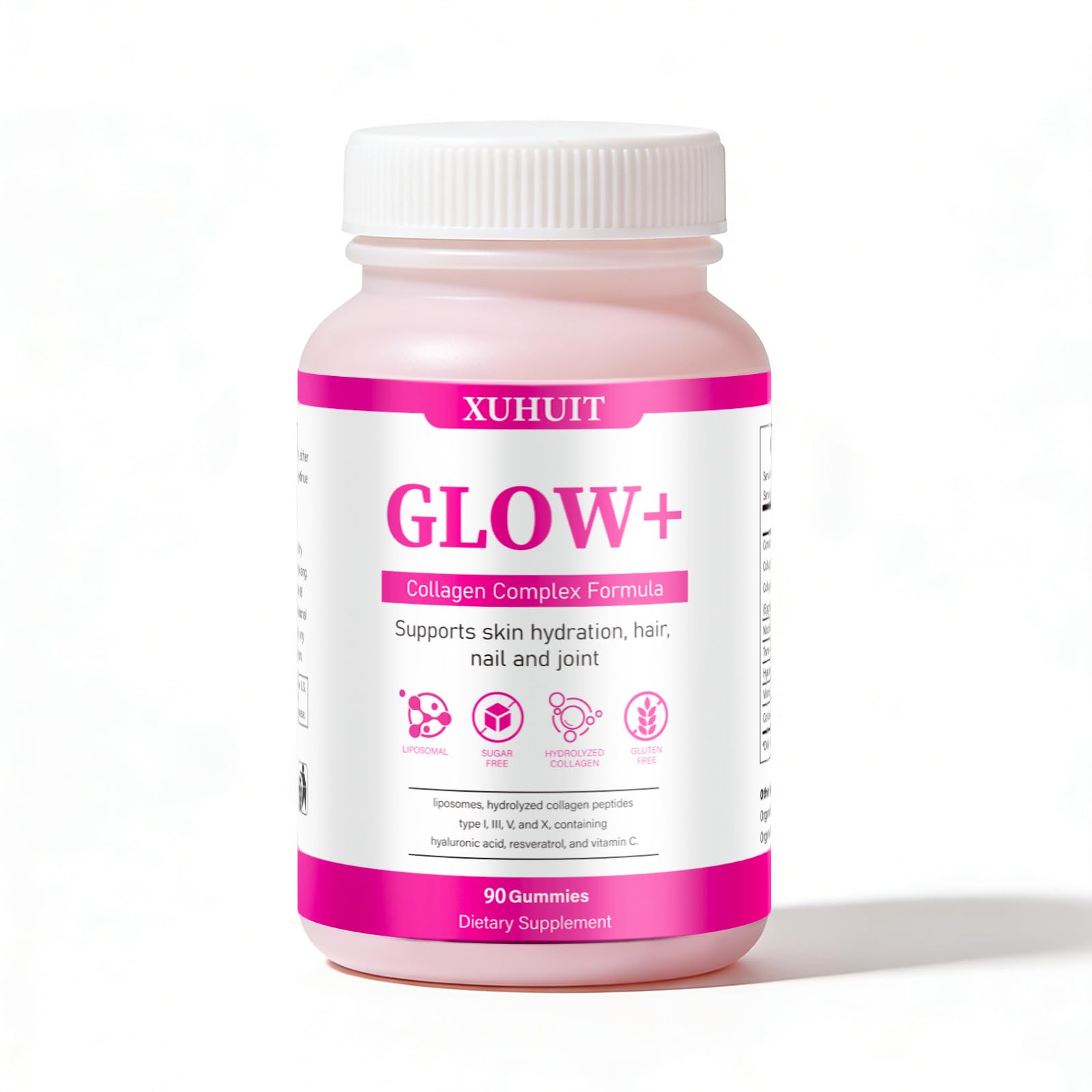 PBZPBZ Glow Collagen Gummies with Hyaluronic Acid & Resveratrol | Gentle Support for Skin, Hair & Nail Care | Non-GMO | 90 Count (1) PBZPBZ buy supplements canada