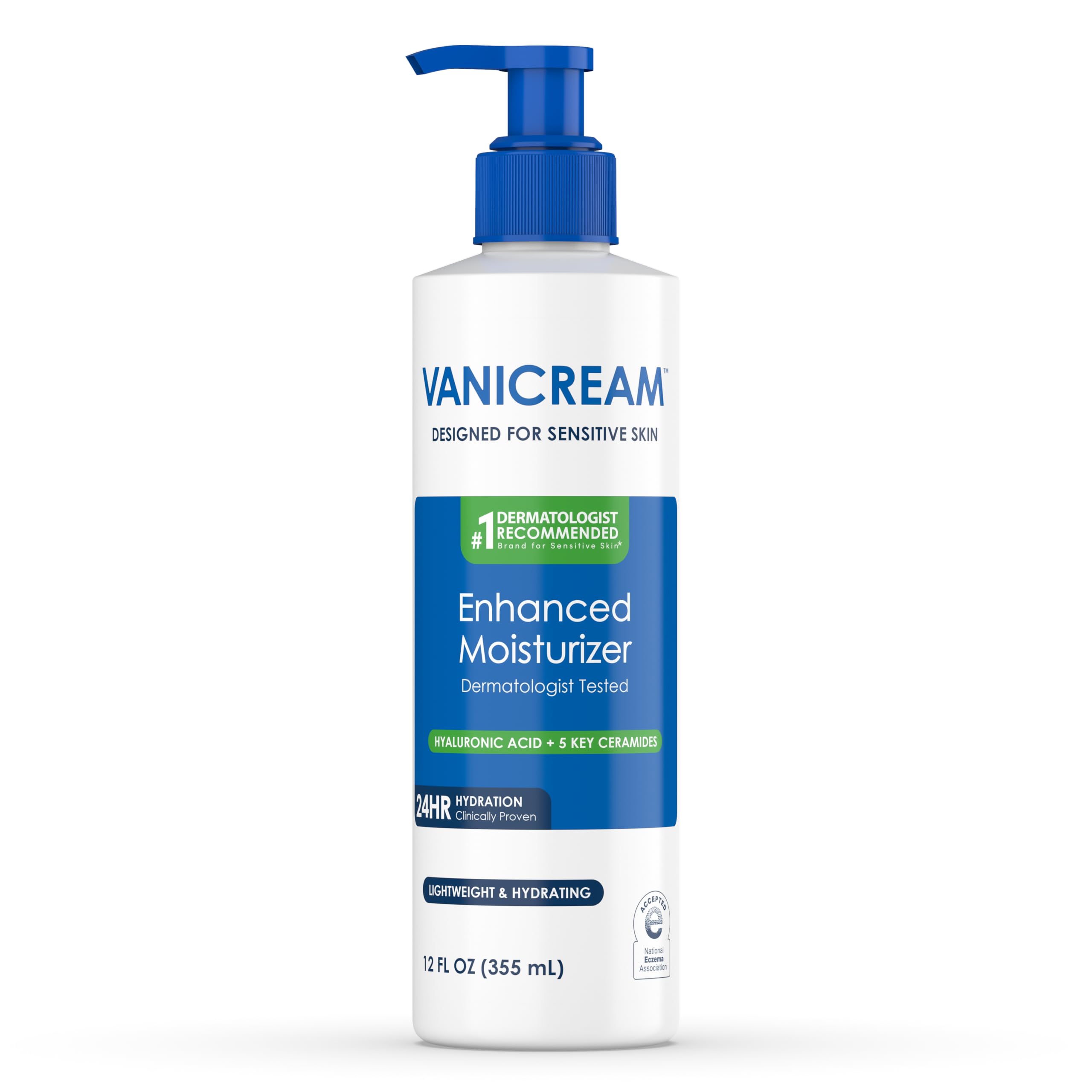 Vanicream Enhanced Moisturizer, 12 fl oz, Formulated without Common Irritants, Body Moisturizer, All-Day Hydration with Hyaluronic Acid Vanicream buy supplements canada