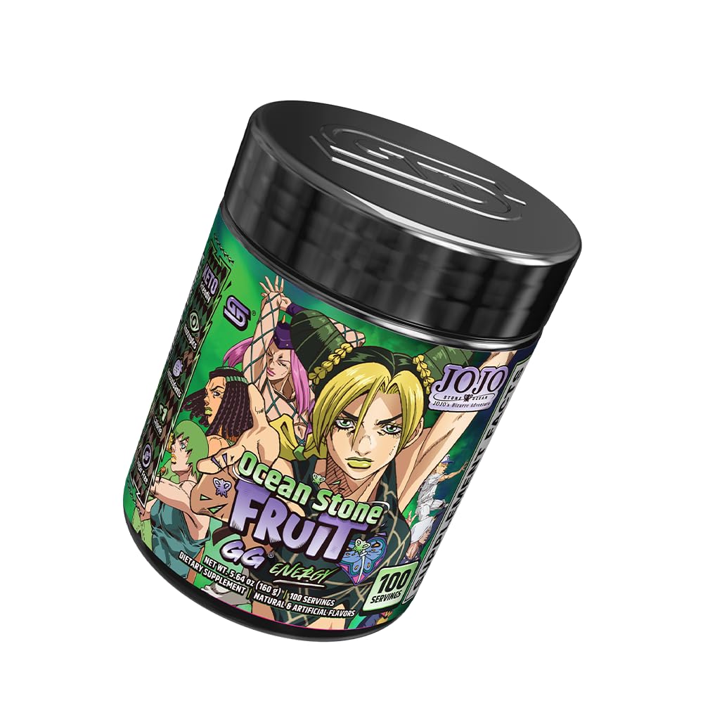Gamer Supps GG Energy - JoJo's Ocean Stone Fruit (100 Servings) - Keto Friendly Gaming Energy and Nootropic Blend, Sugar Free + Organic Caffeine + Vitamins, Powder Drink Gamer Supps buy supplements canada