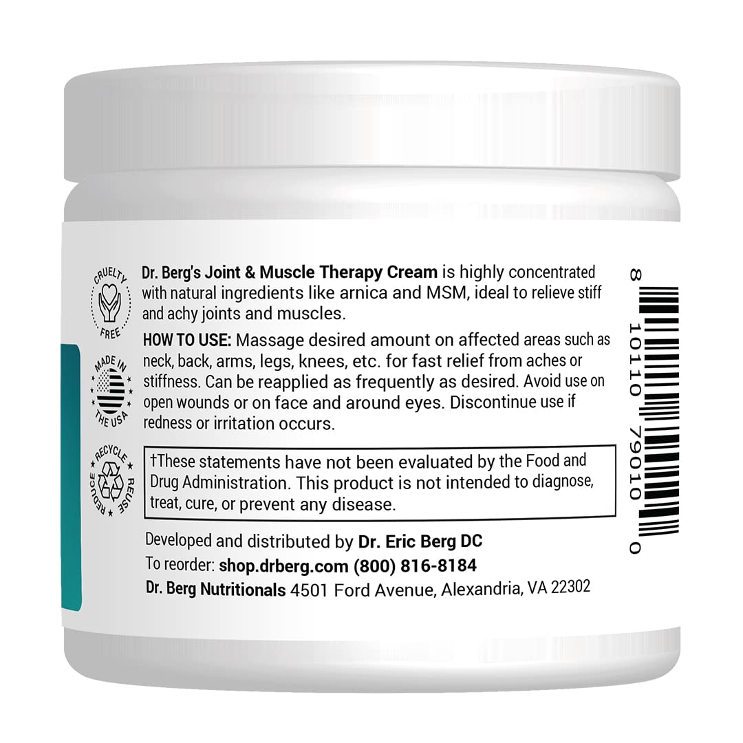 Dr. Berg's Joint & Muscle Cream - Workout Recovery, Full-Body Relaxation, Skin Nourishme Dr. Berg Nutritionals buy supplements canada