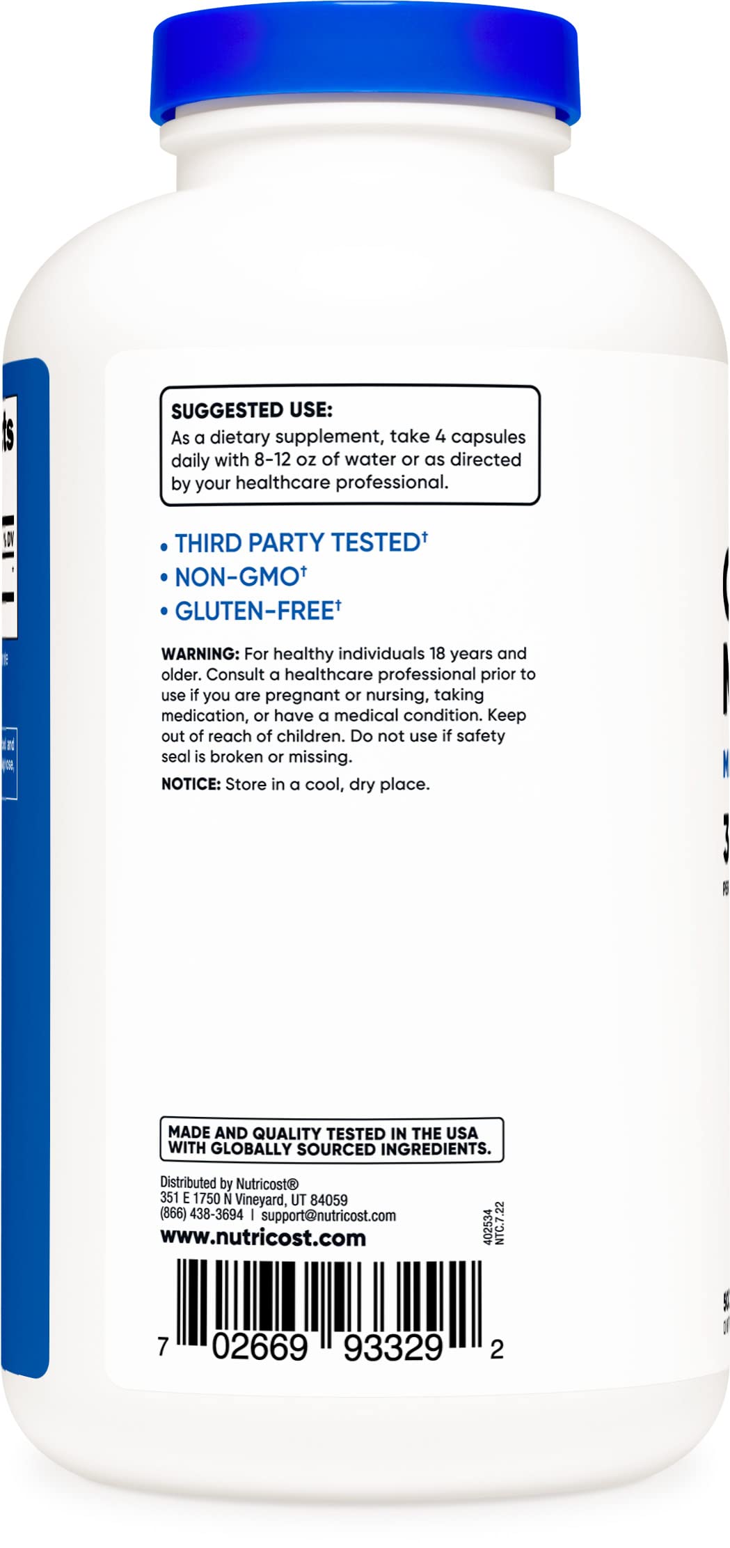Nutricost Creatine Monohydrate 3000mg (750mg Per Cap), 500 Capsules (3 Bottles) Nutricost buy supplements canada