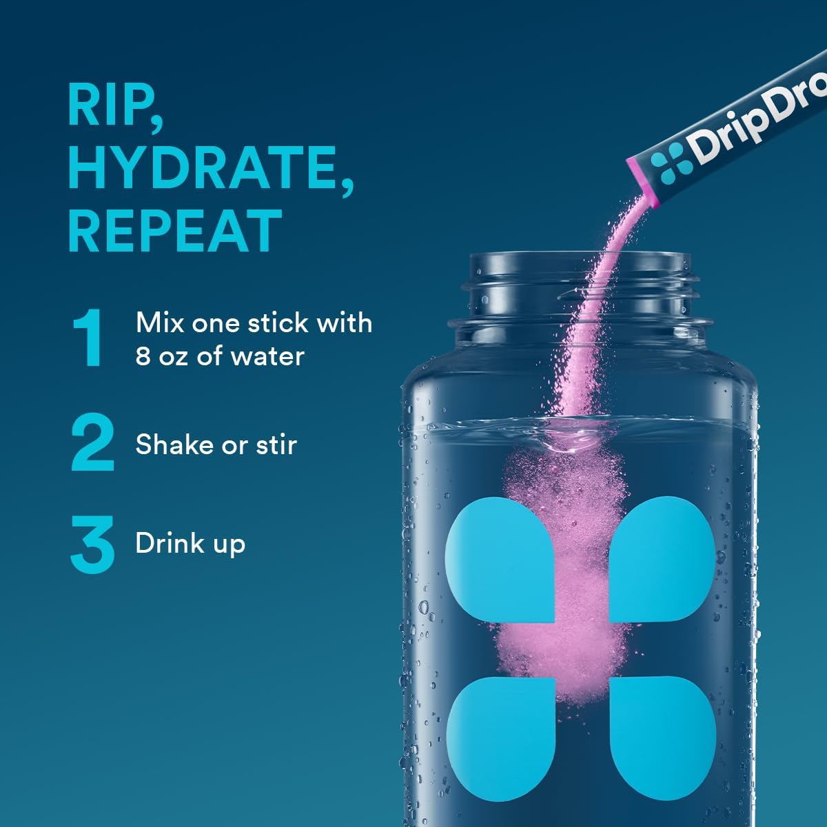 DripDrop Hydration Packets - Bold Variety Pack - Single Serve Electrolytes Powder Drink Mix - Watermelon, Berry, Lemon, Orange DripDrop buy supplements canada
