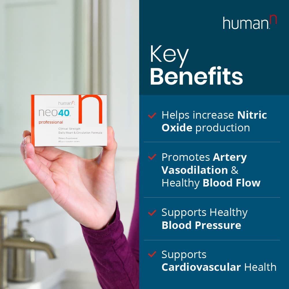 Neo40 Professional - Nitric Oxide Booster with Methylfolate - Natural Blood Pressure humanN buy supplements canada