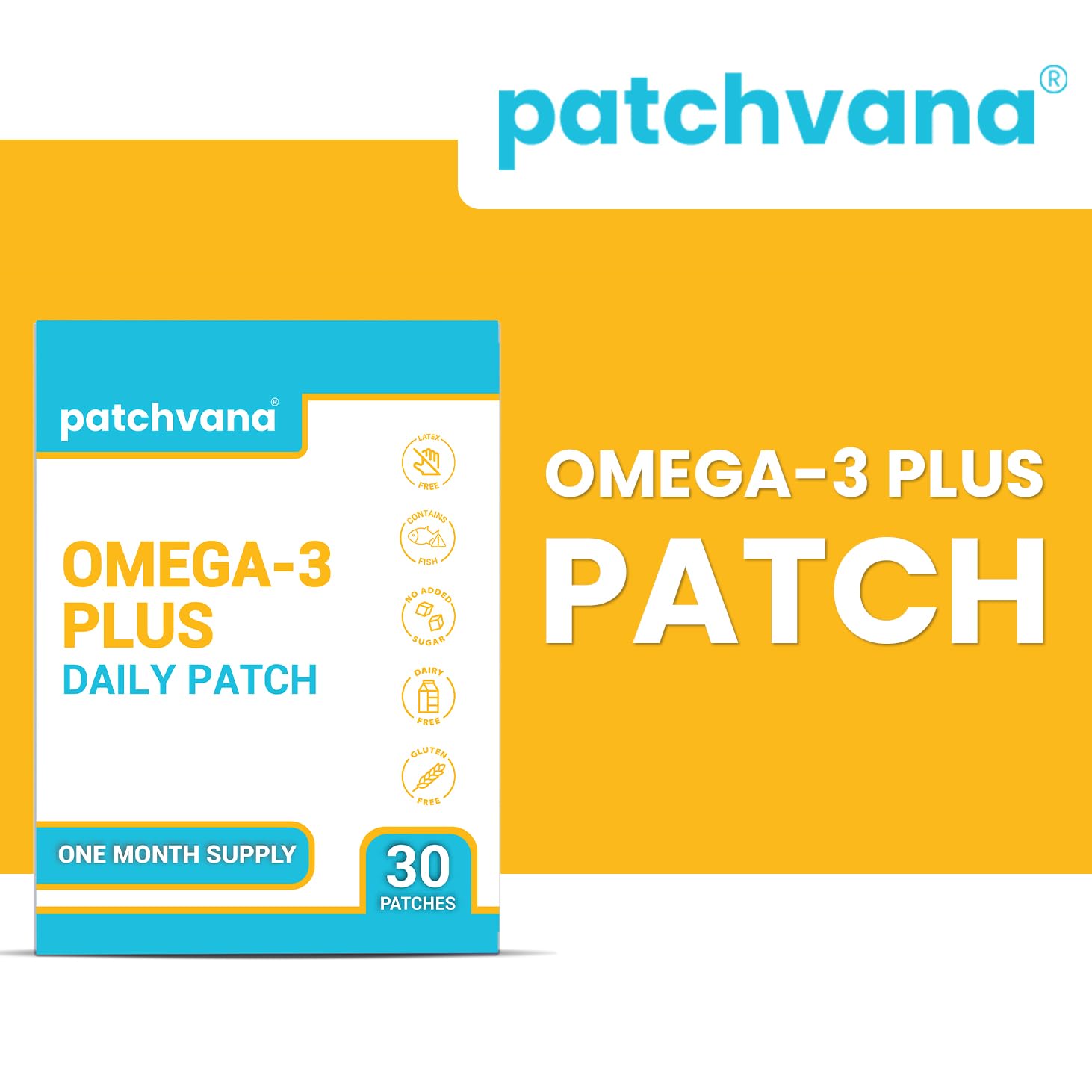 Patchvana Omega 3 Patch for Women & Men, 1 Month Supply, 30 Patches Patchvana buy supplements canada