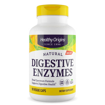 Healthy Origins Digestive Enzymes, 90 Veggie Capsules - Broad Spectrum, Multi-Enzyme Blend with Protease, Amylase & Lipase - Supports GI Comfort, Healthy Origins buy supplements canada