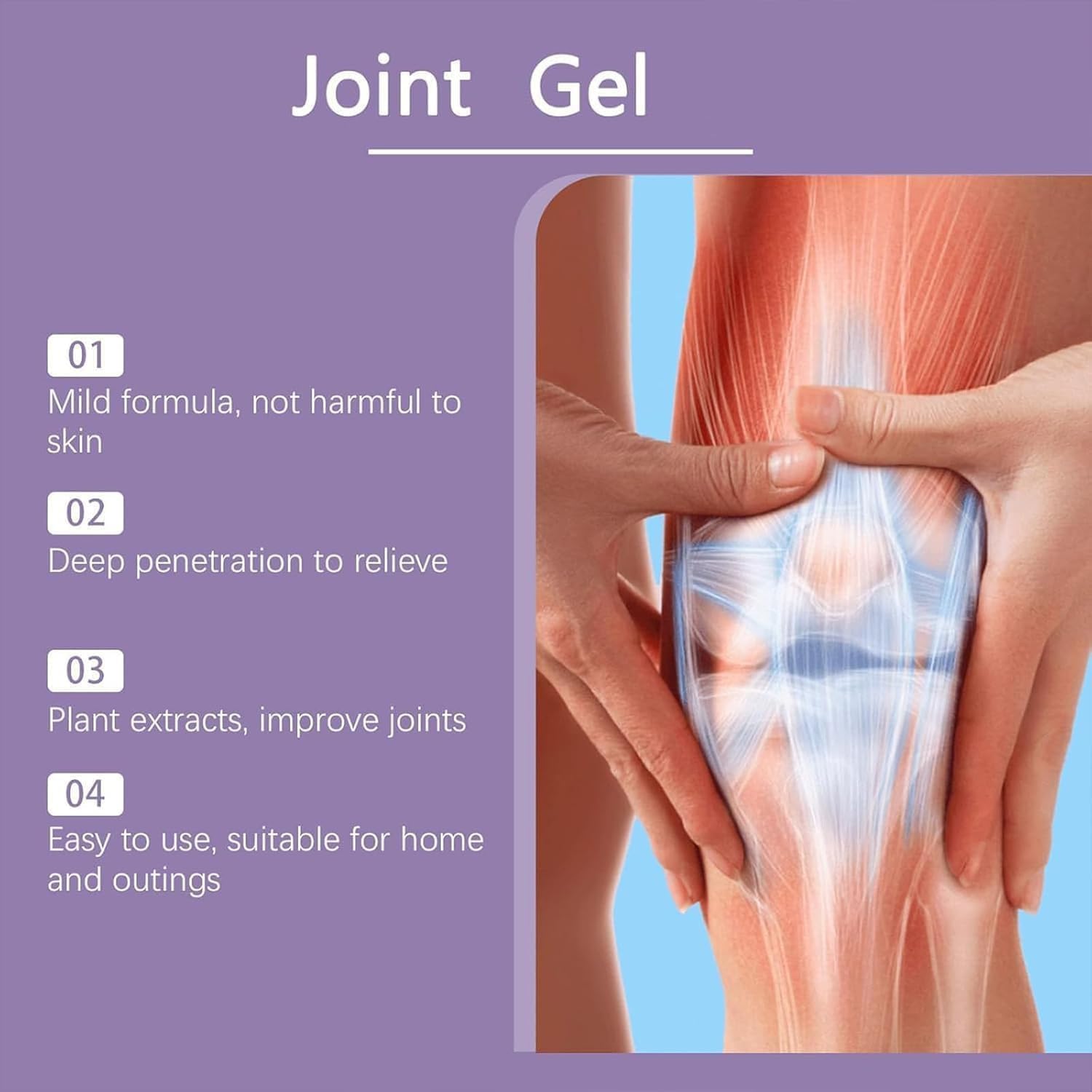 2PCS Joint Purple Gel, Purple Relief Soothing Massage Cream,Joint Activities Throughout The Body, Soothes Knees, Lumbar, Neck, Hands, and Feet Aoamsfu buy supplements canada