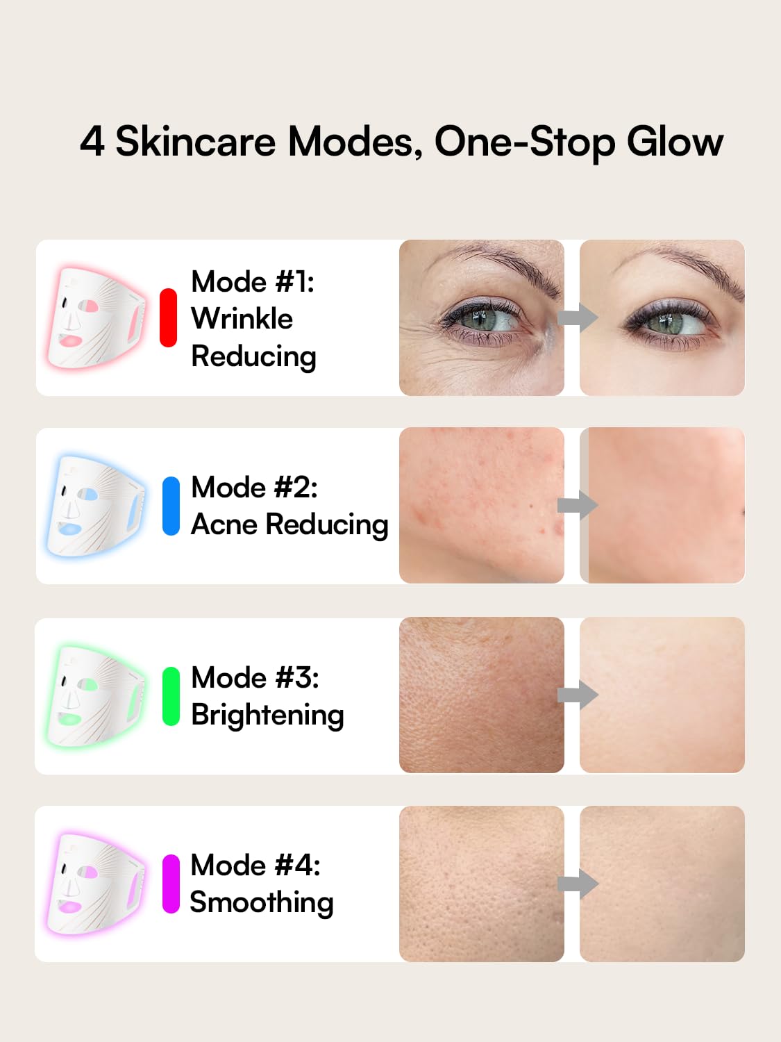 INIA GLOW Light Therapy Mask for Face, LED Mask with Red Blue Green Light and Advanced Near-Infrared INIA buy supplements canada