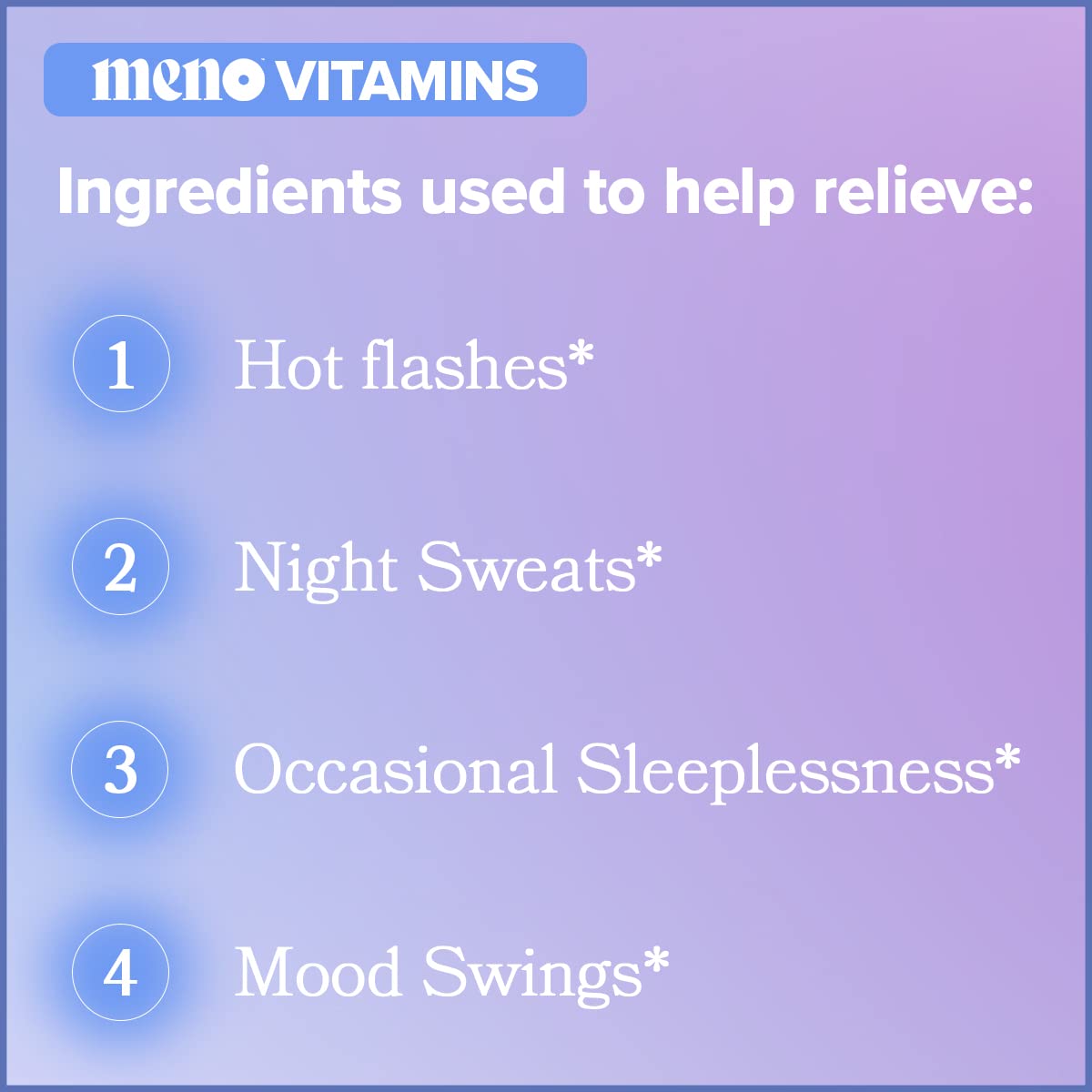 MENO Vitamins for Menopause, 30 Servings (Pack of 3) - Hormone-Free Menopause O Positiv buy supplements canada
