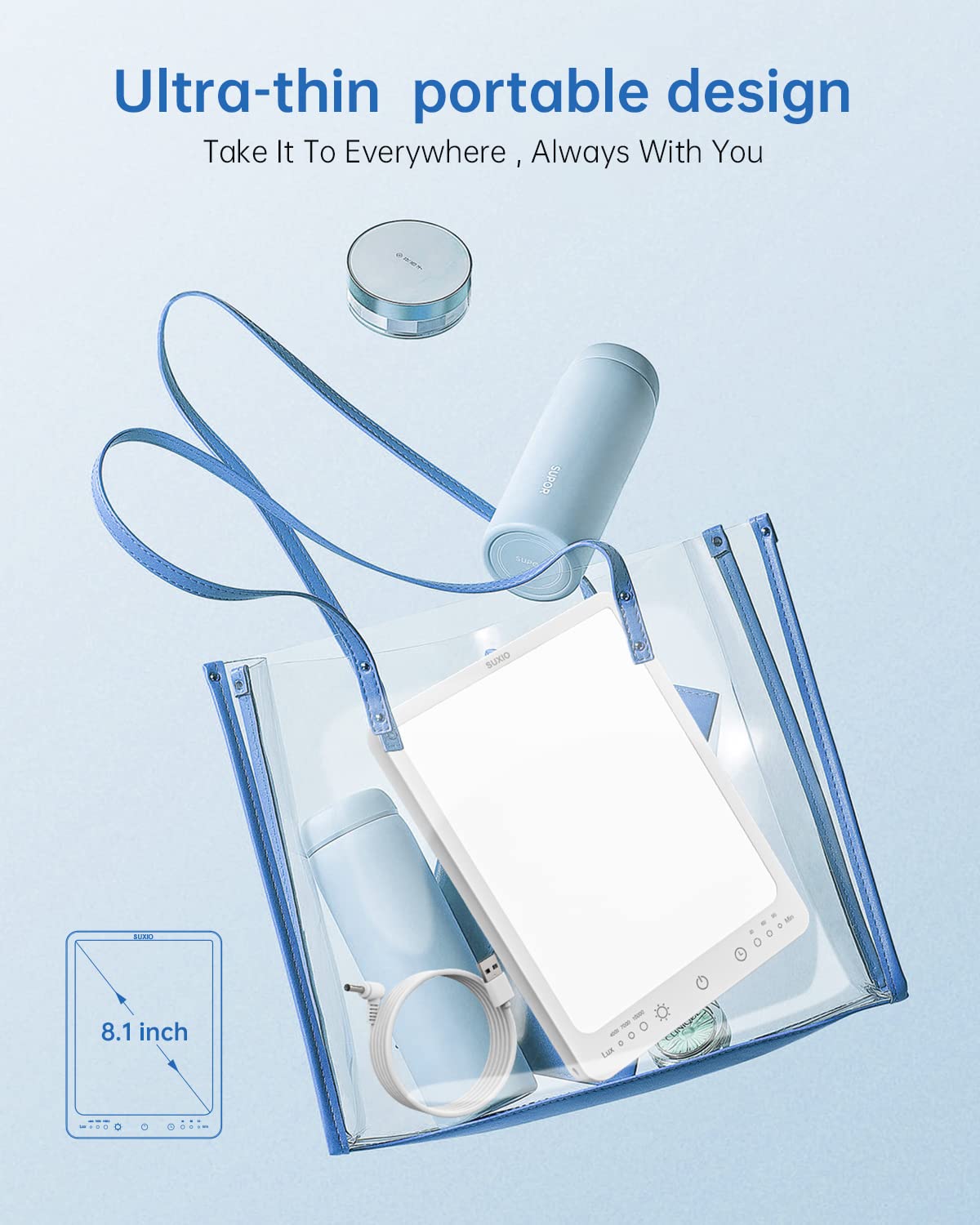 SUXIO Light Therapy Lamp - 10000 Lux Therapy Light, 3 Timing & Mode Happy Lamp SUXIO buy supplements canada