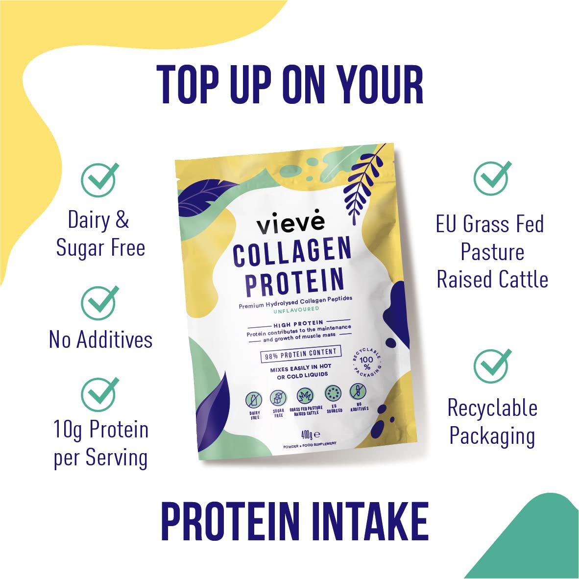 Vieve Collagen Protein Powder - Hydrolysed Bovine Peptides - Diet Support Supplement for Skin, Hair, Nail Vieve buy supplements canada