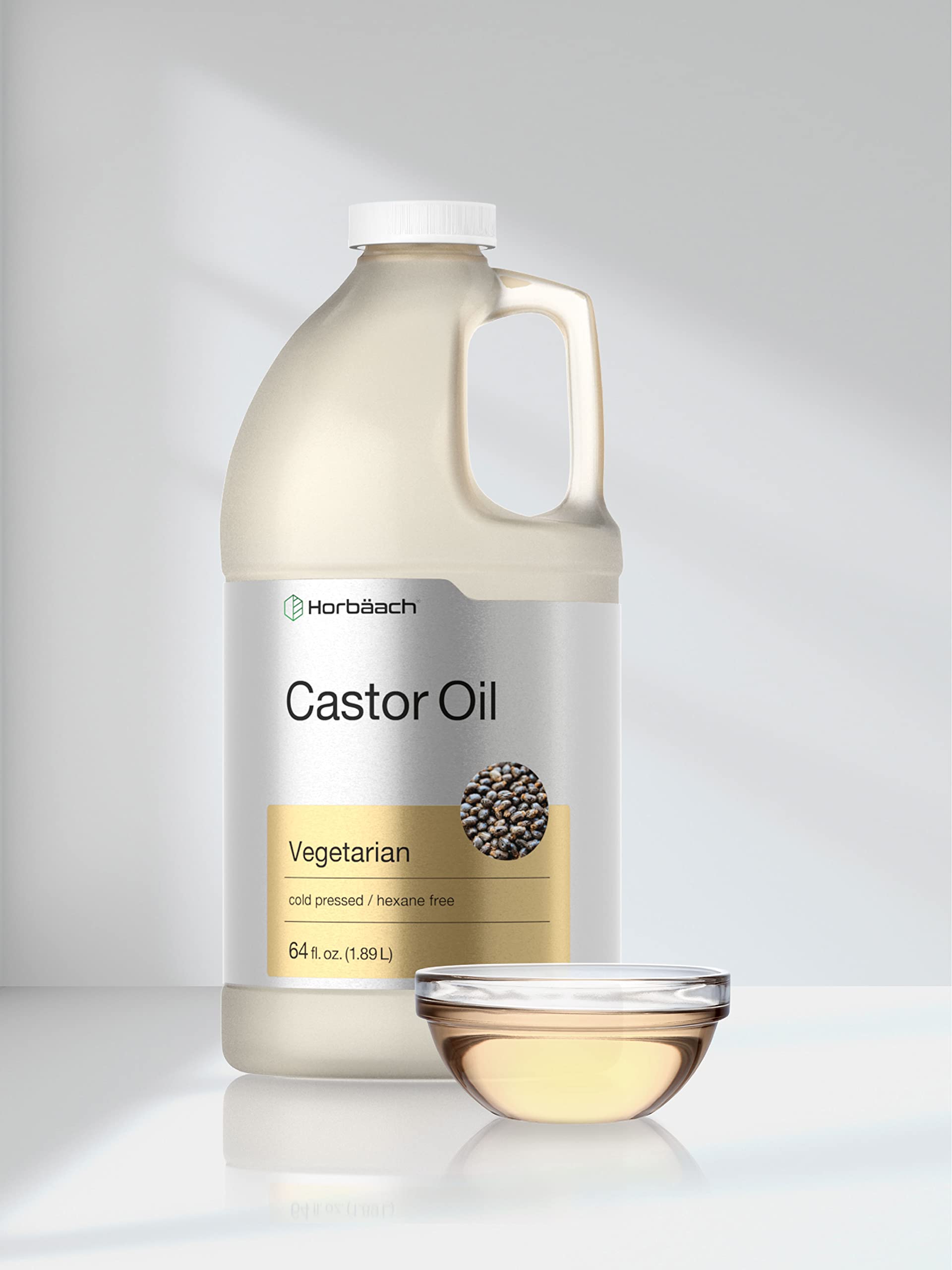 Castor Oil 64oz | for Hair Health, Eyelashes & Eyebrows | Hexane Free & Cold Pressed Horbäach buy supplements canada
