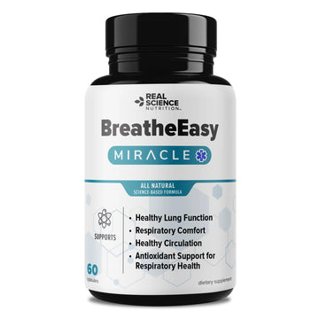 Real Science Nutrition BreatheEasy Lung Support Supplement for Lung Health & Respiratory Wellness – Lung Cleanse Formula with Vinitrox, GABA for Circulation Support - Made in USA - 60 Capsules Real Science Nutrition buy supplements canada