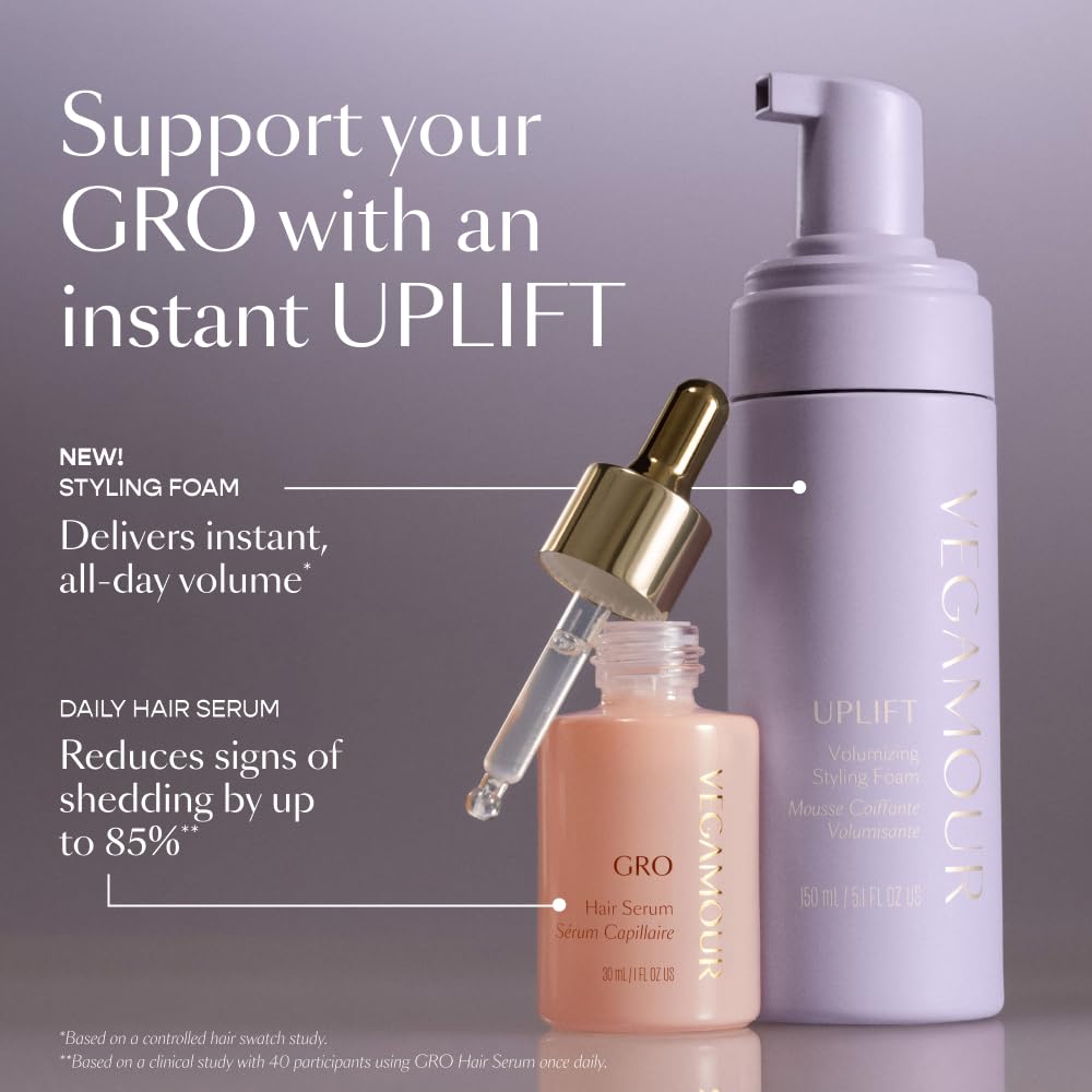 VEGAMOUR UPLIFT Volumizing Styling Foam, For fine, flat & thinning hair, Provides Volume & Resists Humidity, Non Sticky Formula, Bouncy Soft Hair VEGAMOUR buy supplements canada