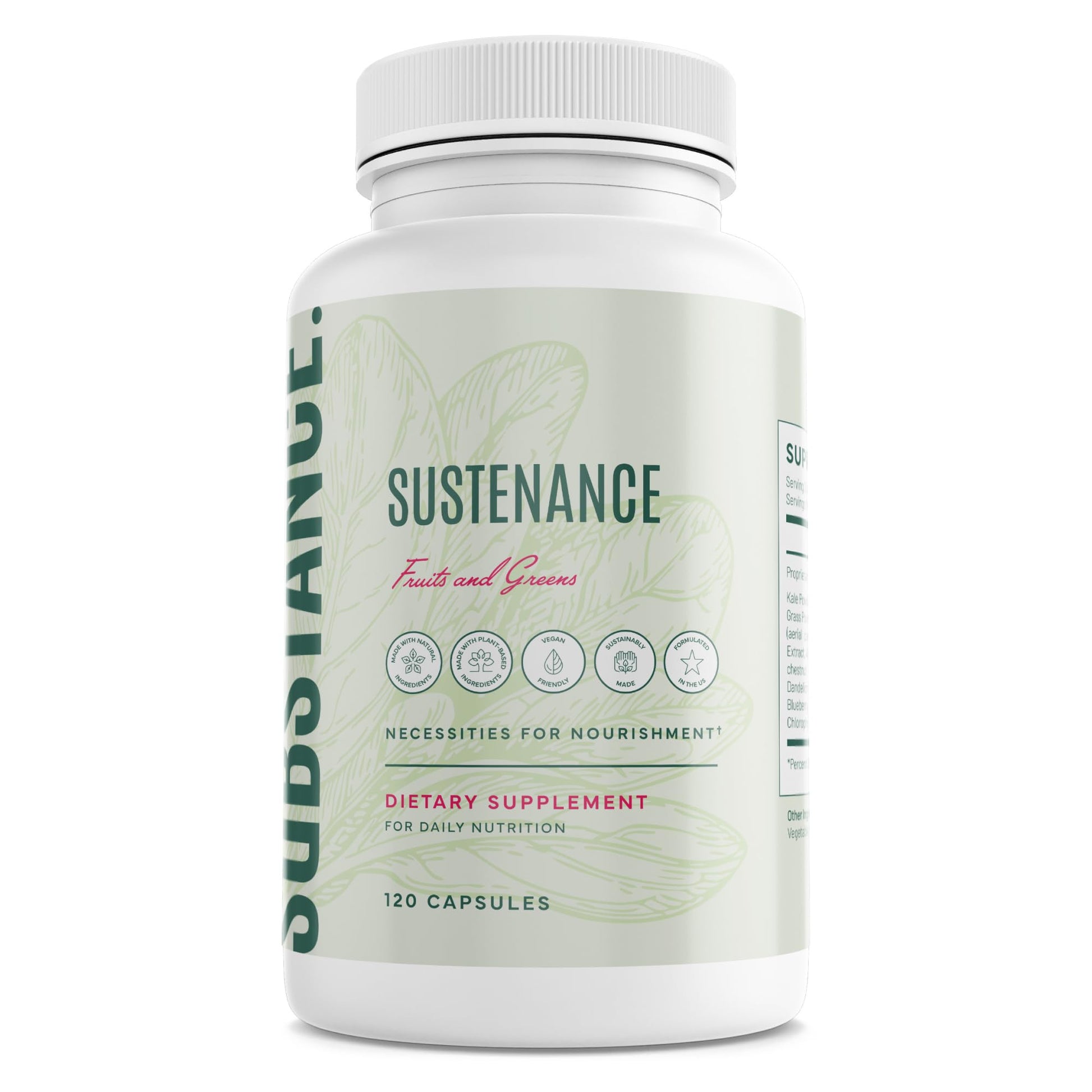 SUBSTANCE. - Nature's Sustenance Daily Greens, Daily Fruit and Veggies Supplement - Enhance Energy, Mental Clarity - Fruits and Vegetables Supplements - US Made, Vegan-Friendly - 30 Servings. SUBSTANCE. buy supplements canada