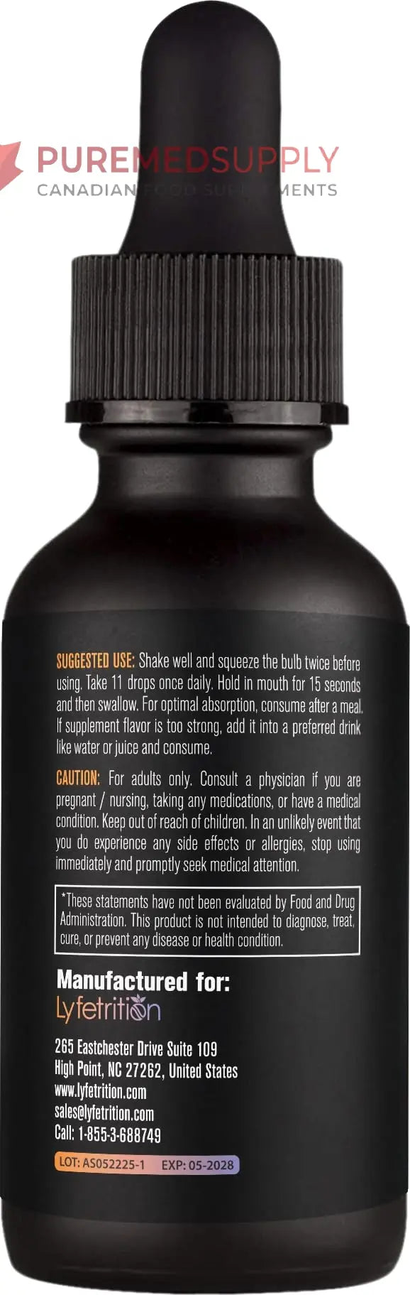 Lyfetrition GABA with L-Theanine, Ginkgo Biloba (Salisburia biloba) Extract, Organic Peruvian MACA Root (Lepidium meyenii) Extract, 118 ml, 4 FL Oz Liquid, 220 Servings, Made in USA, Quick Absorption Lyfetrition buy supplements canada