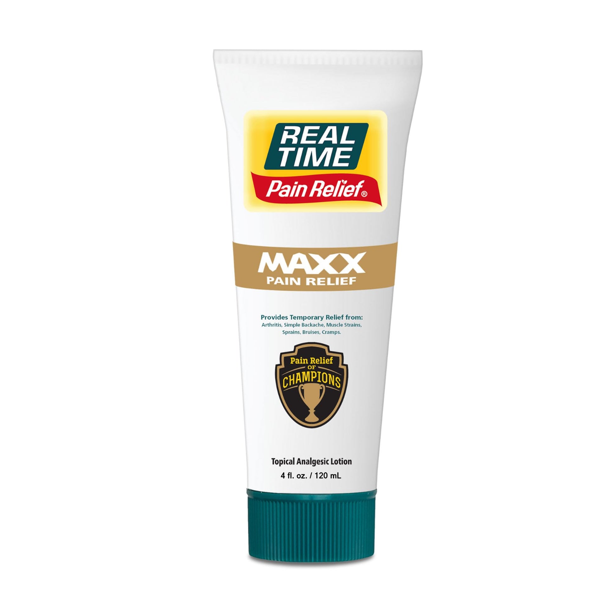 Real Time Pain Relief MAXX 4oz Tube | 18 Natural Ingredients: Arnica, Menthol & Peppermint | Maximum Strength Muscle Pain Relief Lotion for Arthritis, Hands, Ankles, Back, Shoulders, Knees & Joints Real Time Pain Relief buy supplements canada