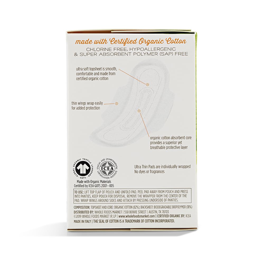 Azalea, Organic Cotton Pads, Regular, 10 ct 365 by Whole Foods Market buy supplements canada