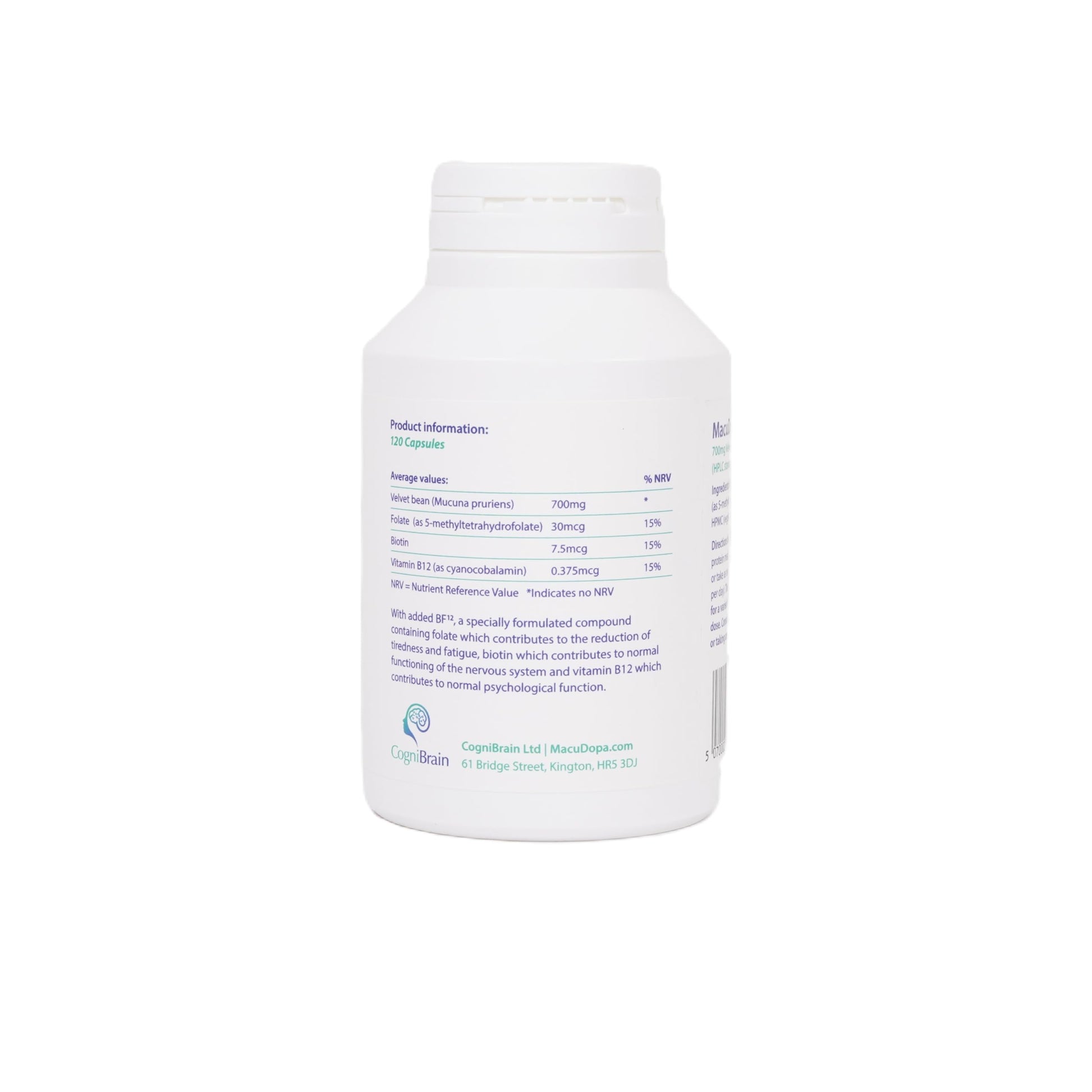 Macudopa Day Capsules 700mg Proprietary Blend, 63% HPLC standardised Levodopa. 120 Veggie Capsules MacuDopa buy supplements canada